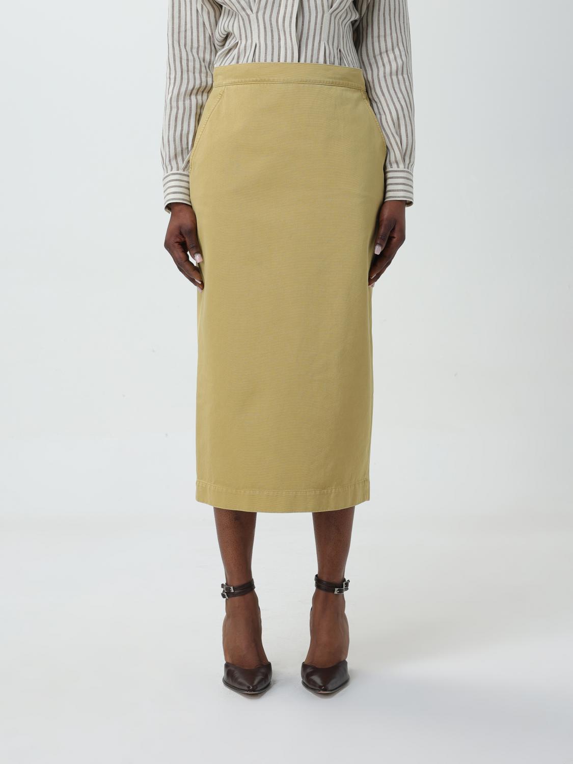 Max Mara Skirt MAX MARA Woman colour Mustard