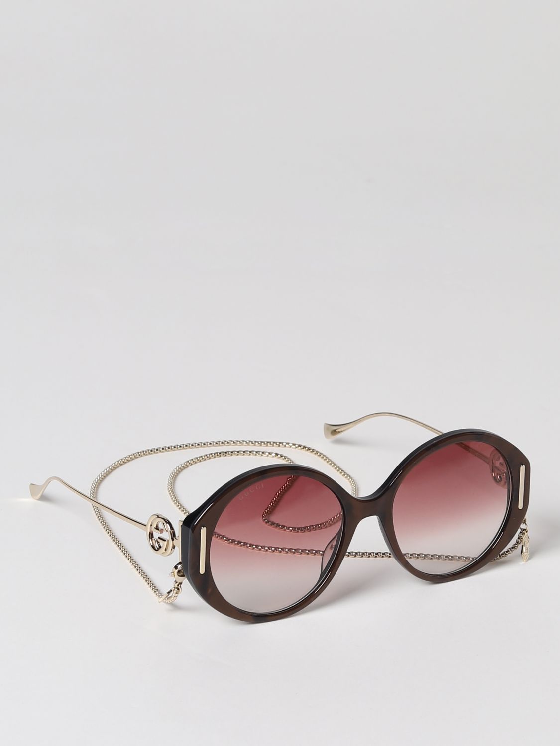 Gucci Sunglasses GUCCI Woman colour Brown