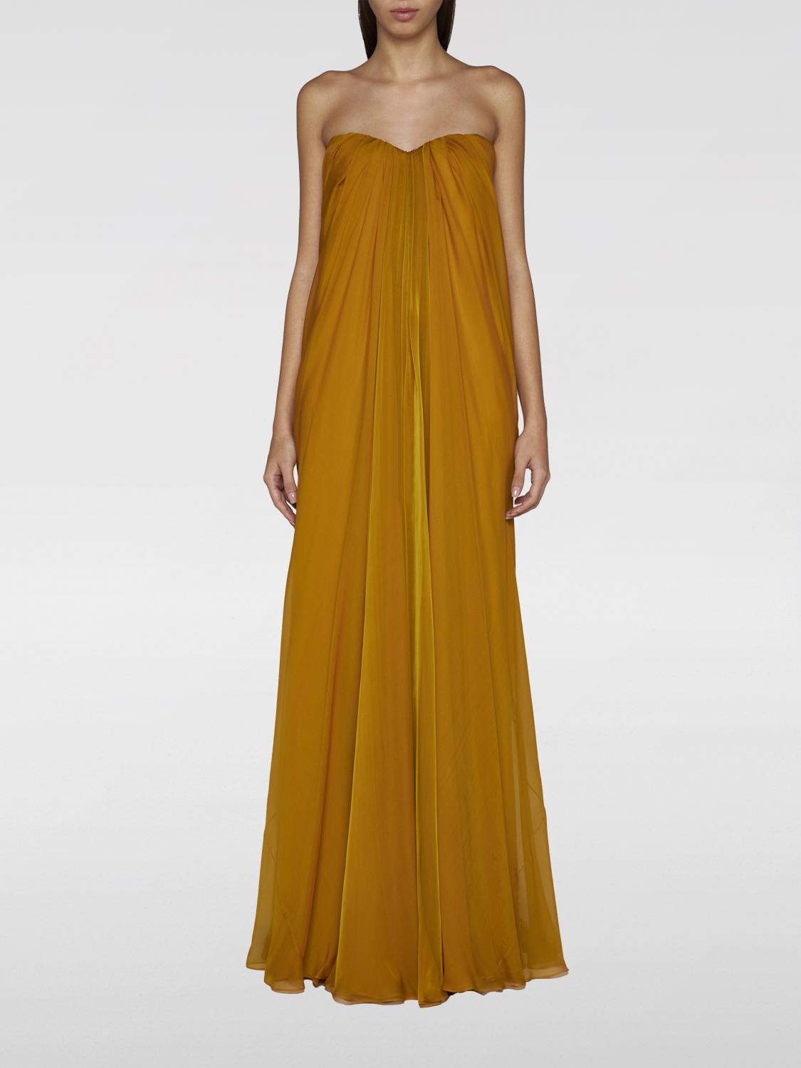 Alexander McQueen Dress ALEXANDER MCQUEEN Woman color Yellow