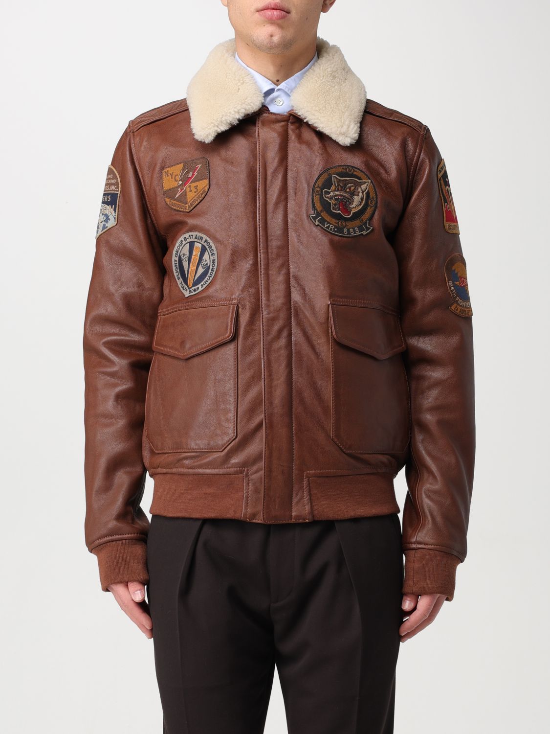 Schott N.y.c. Jacket SCHOTT N.Y.C. Men colour Brown