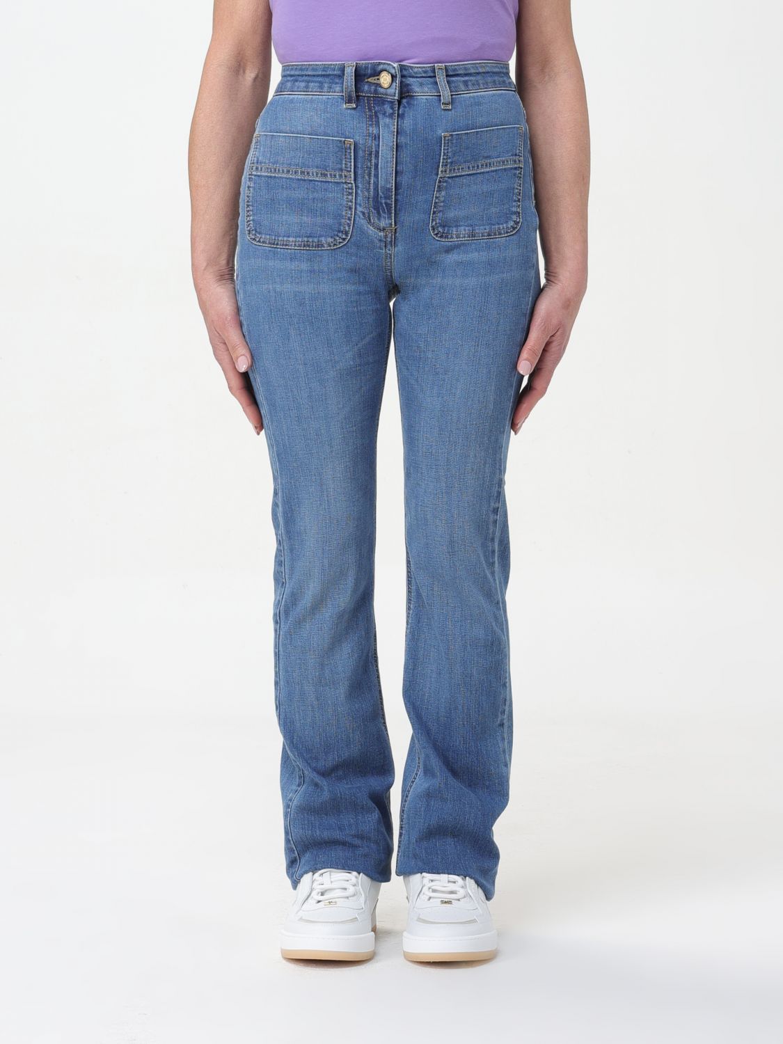 Elisabetta Franchi Jeans ELISABETTA FRANCHI Woman colour Denim