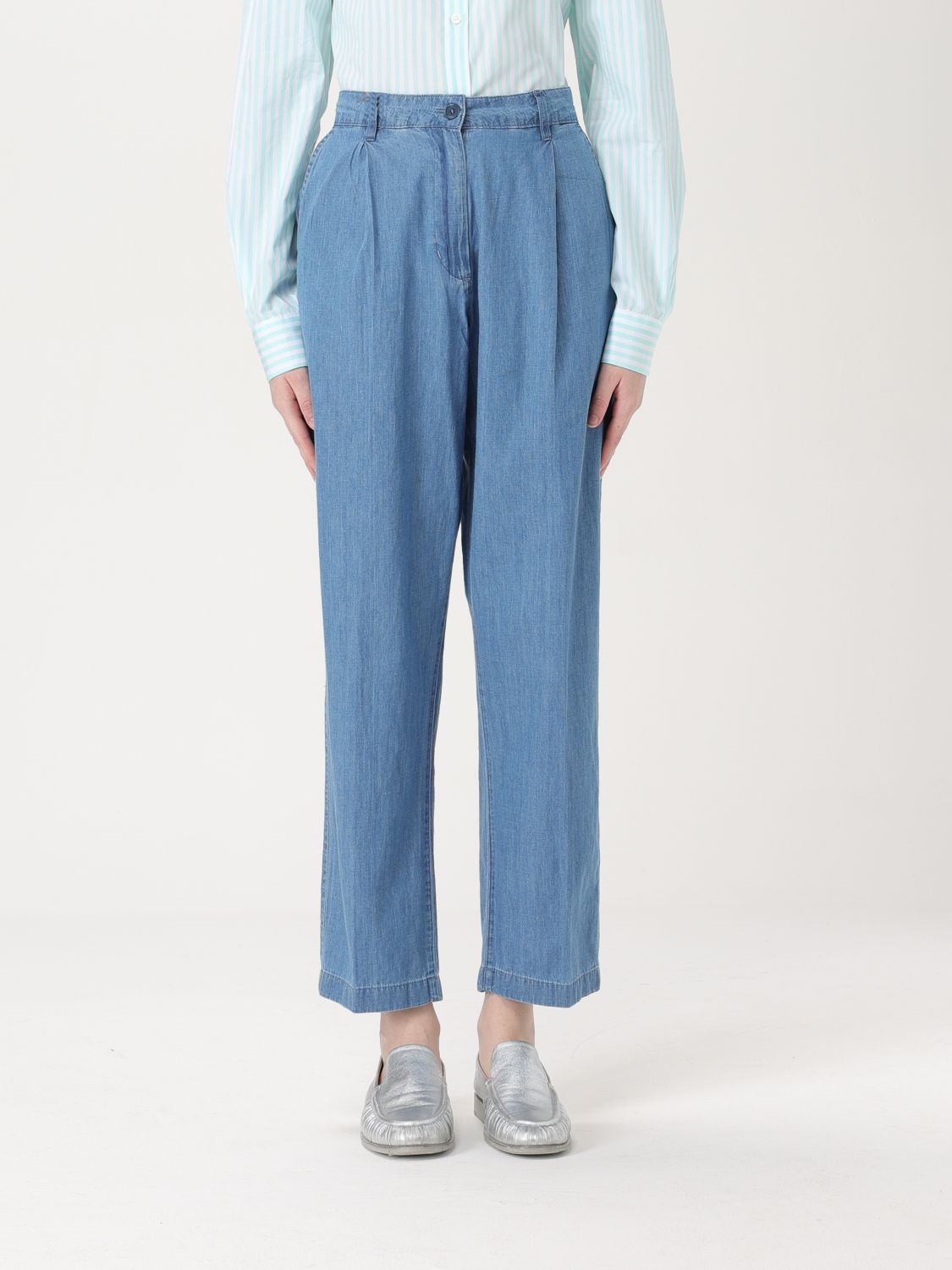 Aspesi Pants ASPESI Woman color Denim