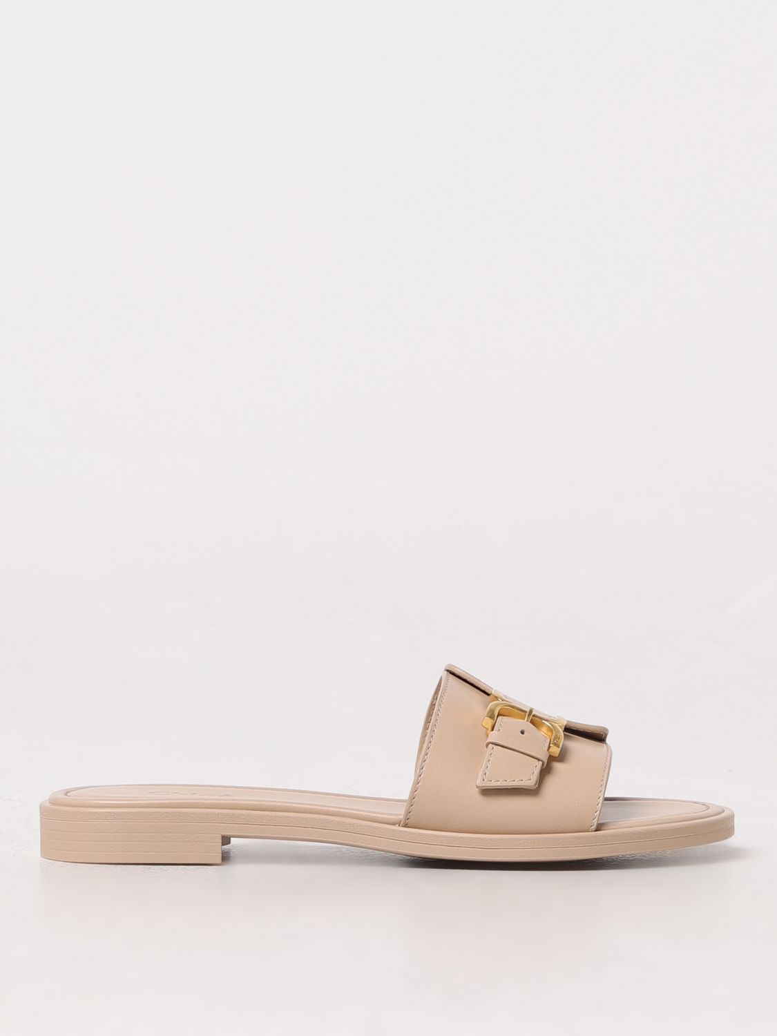 Chloé Flat Sandals CHLOÉ Woman color Beige