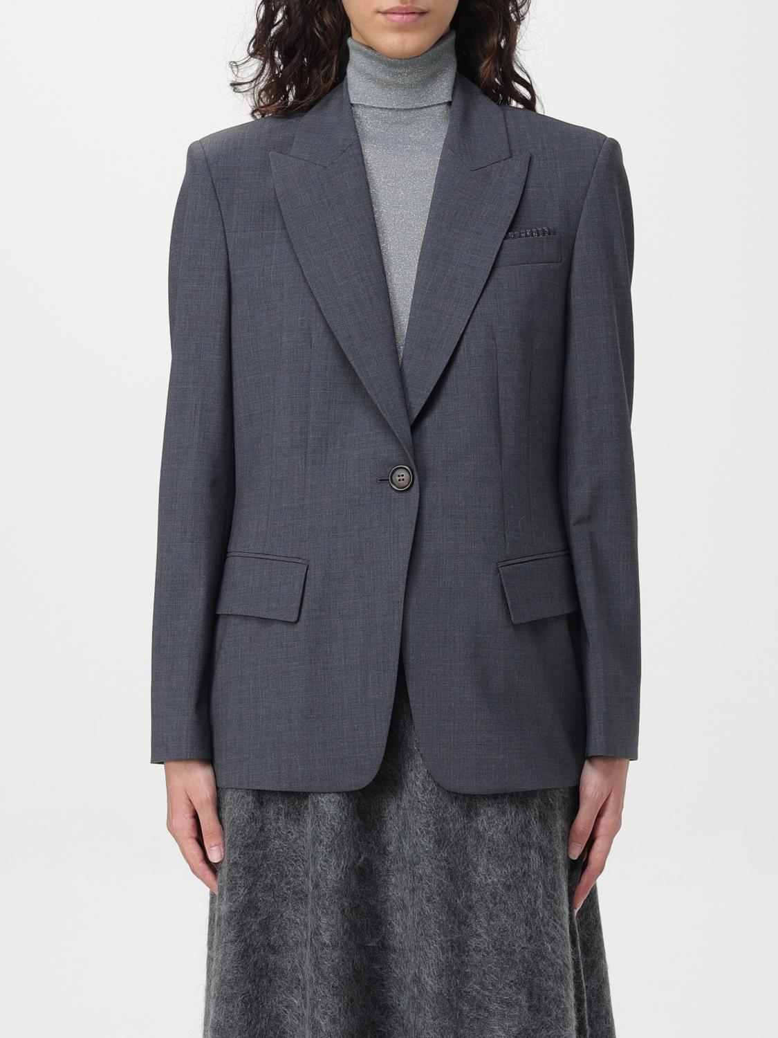 Brunello Cucinelli Blazer BRUNELLO CUCINELLI Woman color Grey