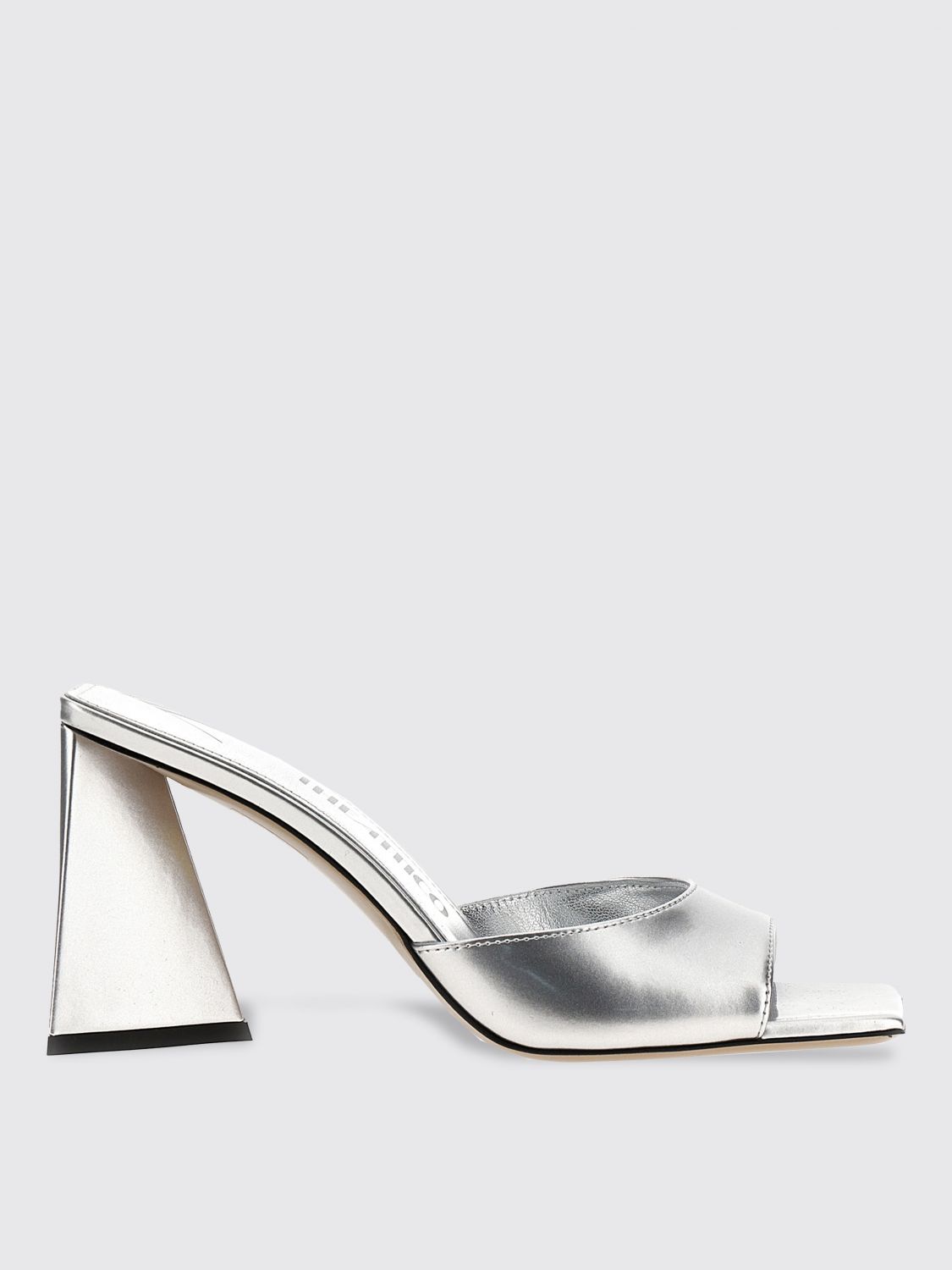 The Attico Flat Sandals THE ATTICO Woman colour Silver