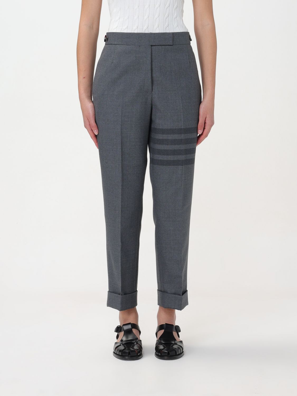 Thom Browne Trousers THOM BROWNE Woman colour Grey