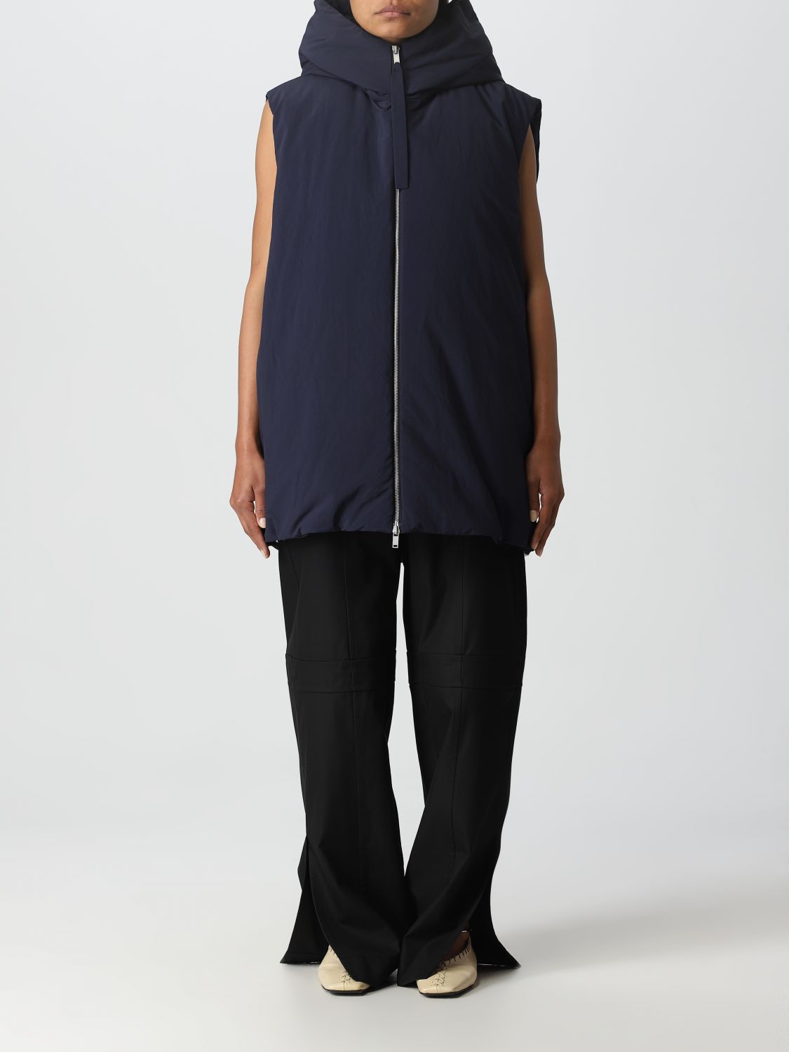 Jil Sander Waistcoat JIL SANDER Woman colour Blue