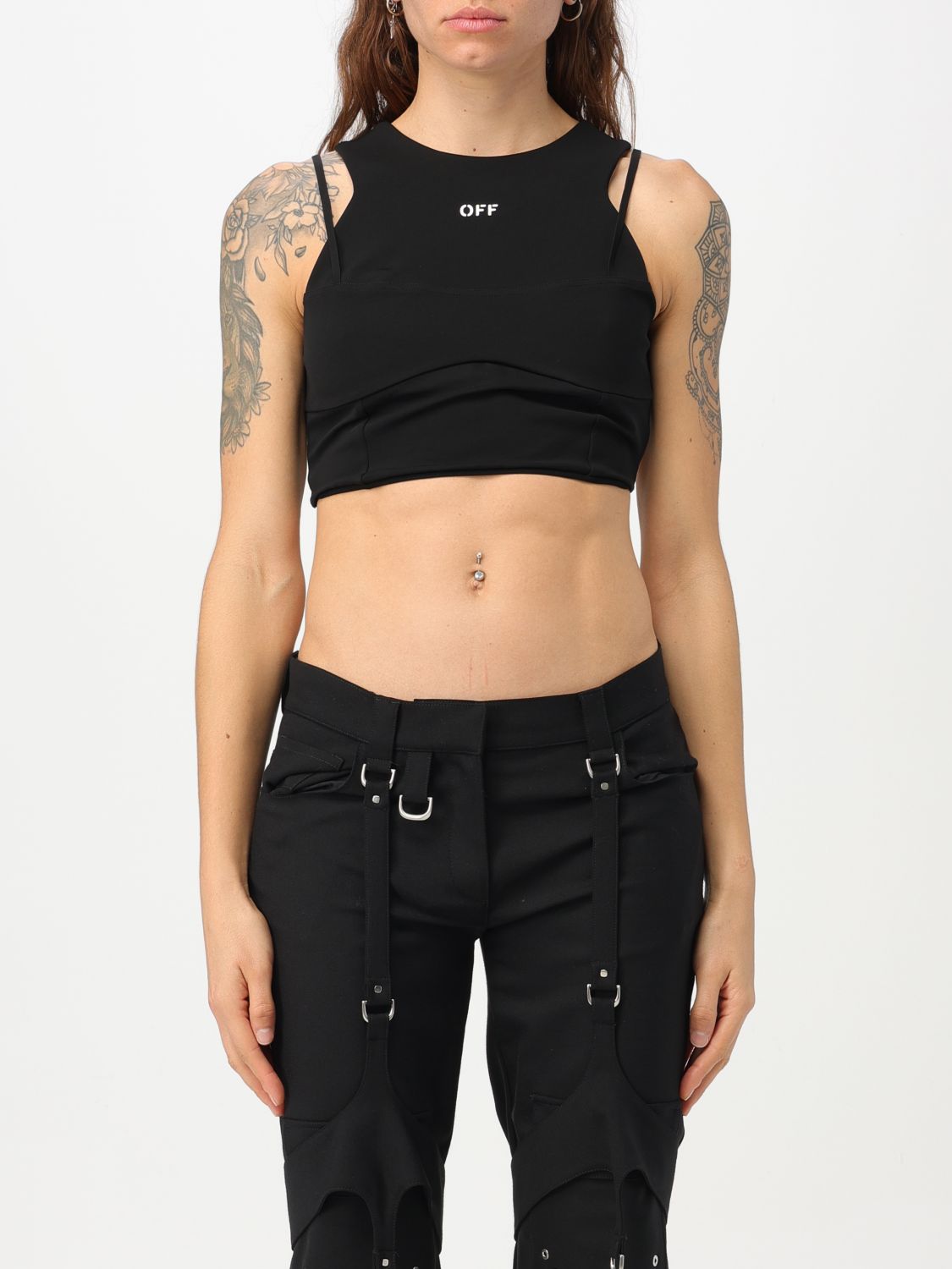 OFF-WHITE Top OFF-WHITE Woman colour Black