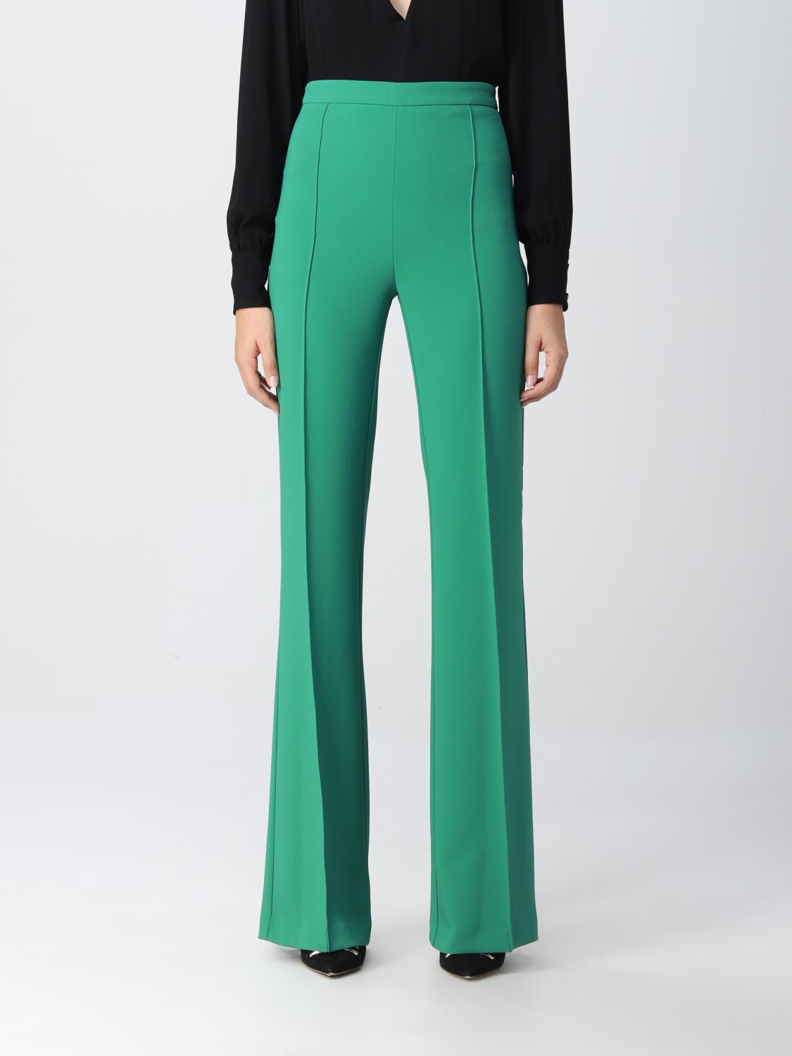 Elisabetta Franchi Trousers ELISABETTA FRANCHI Woman colour Emerald