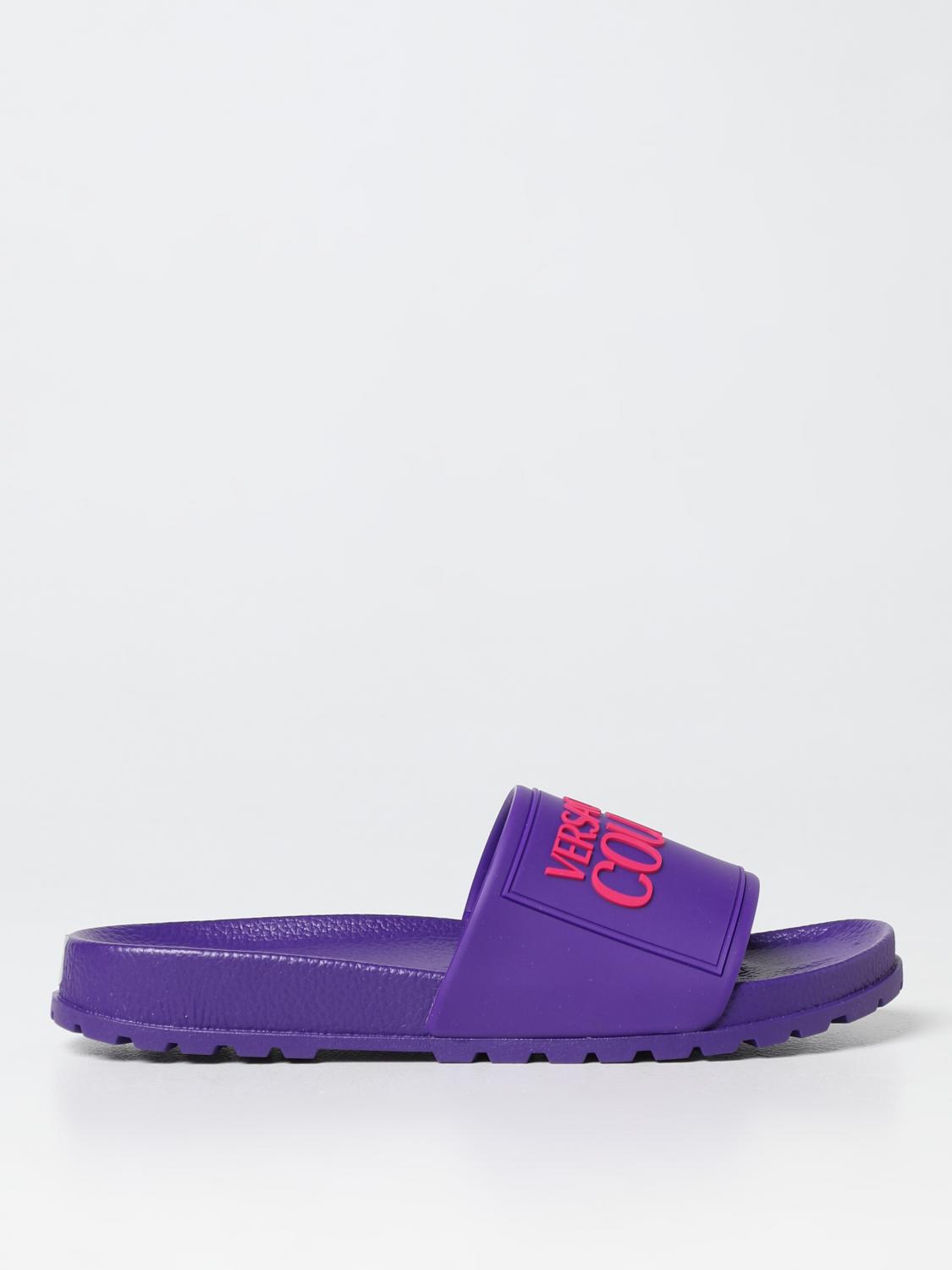 Versace Jeans Couture Flat Sandals VERSACE JEANS COUTURE Woman colour Violet