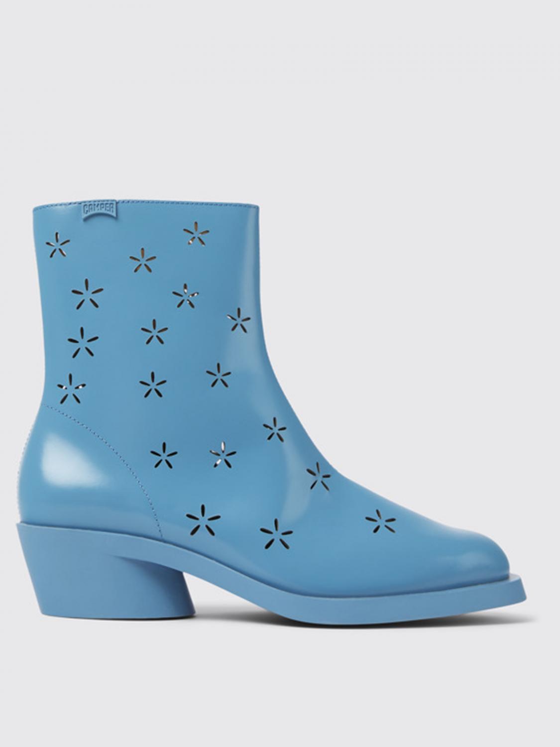 Camper Flat Ankle Boots CAMPER Woman colour Blue