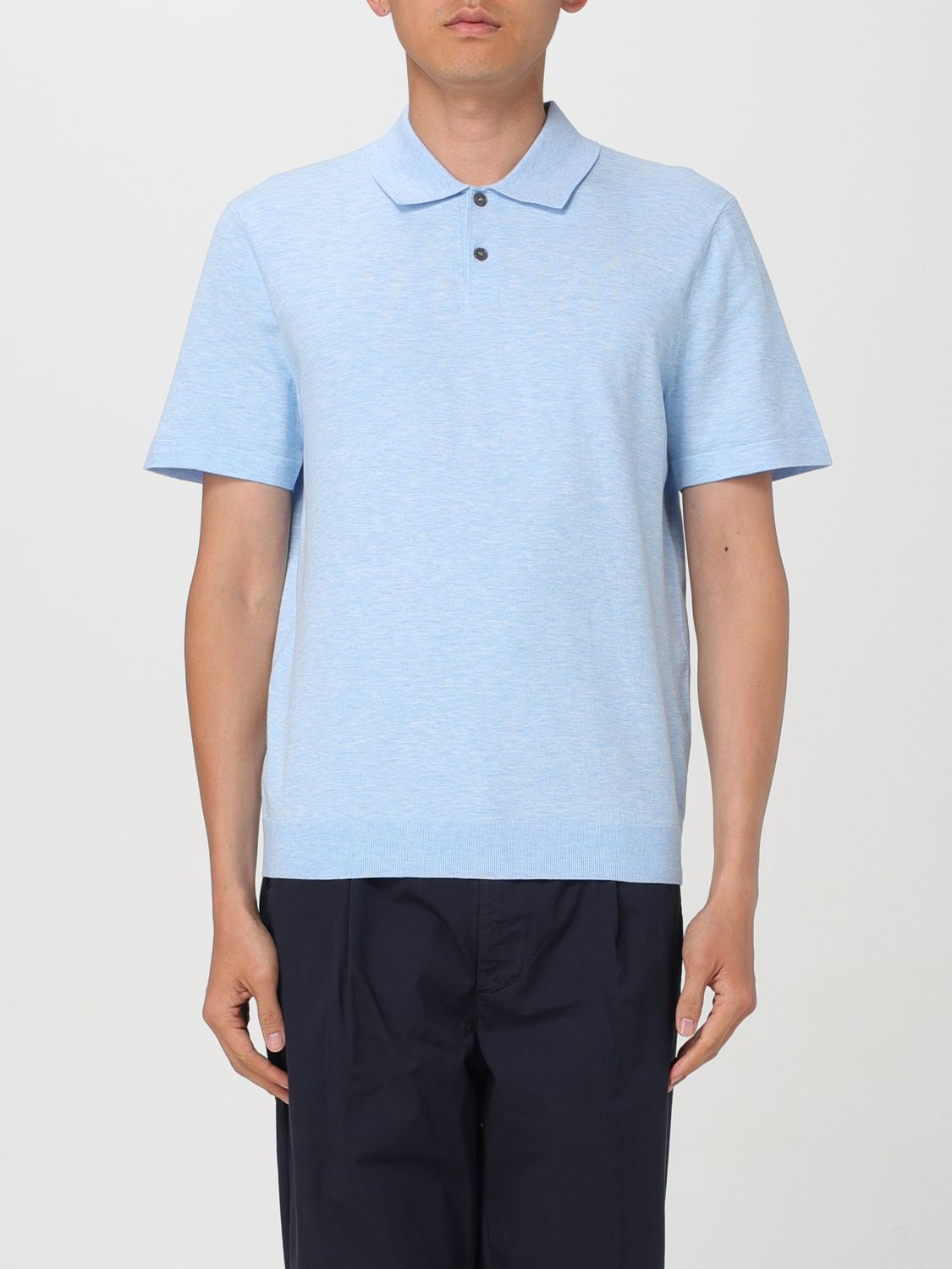 Theory Polo Shirt THEORY Men color Gnawed Blue