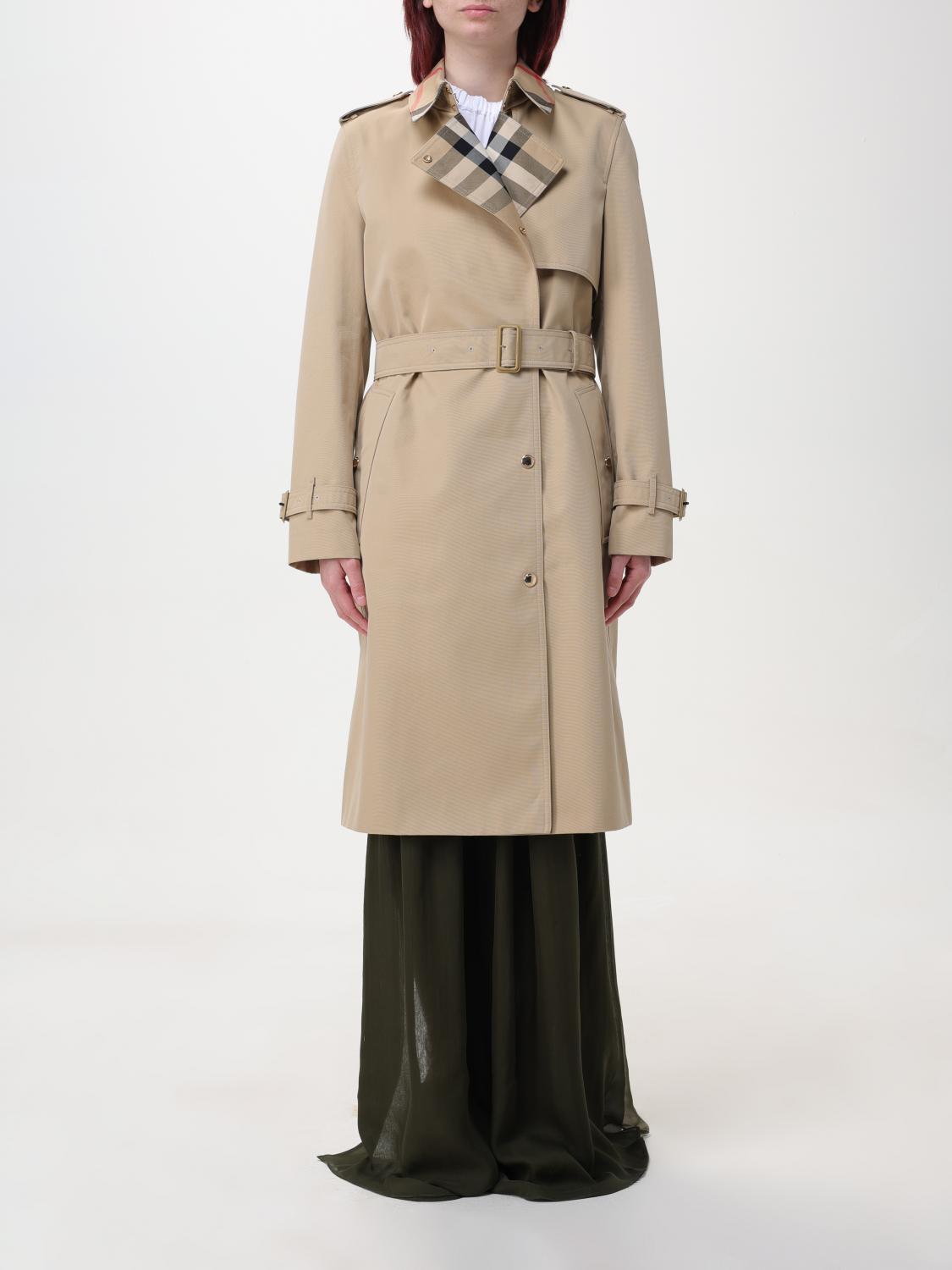 Burberry Coat BURBERRY Woman colour Honey