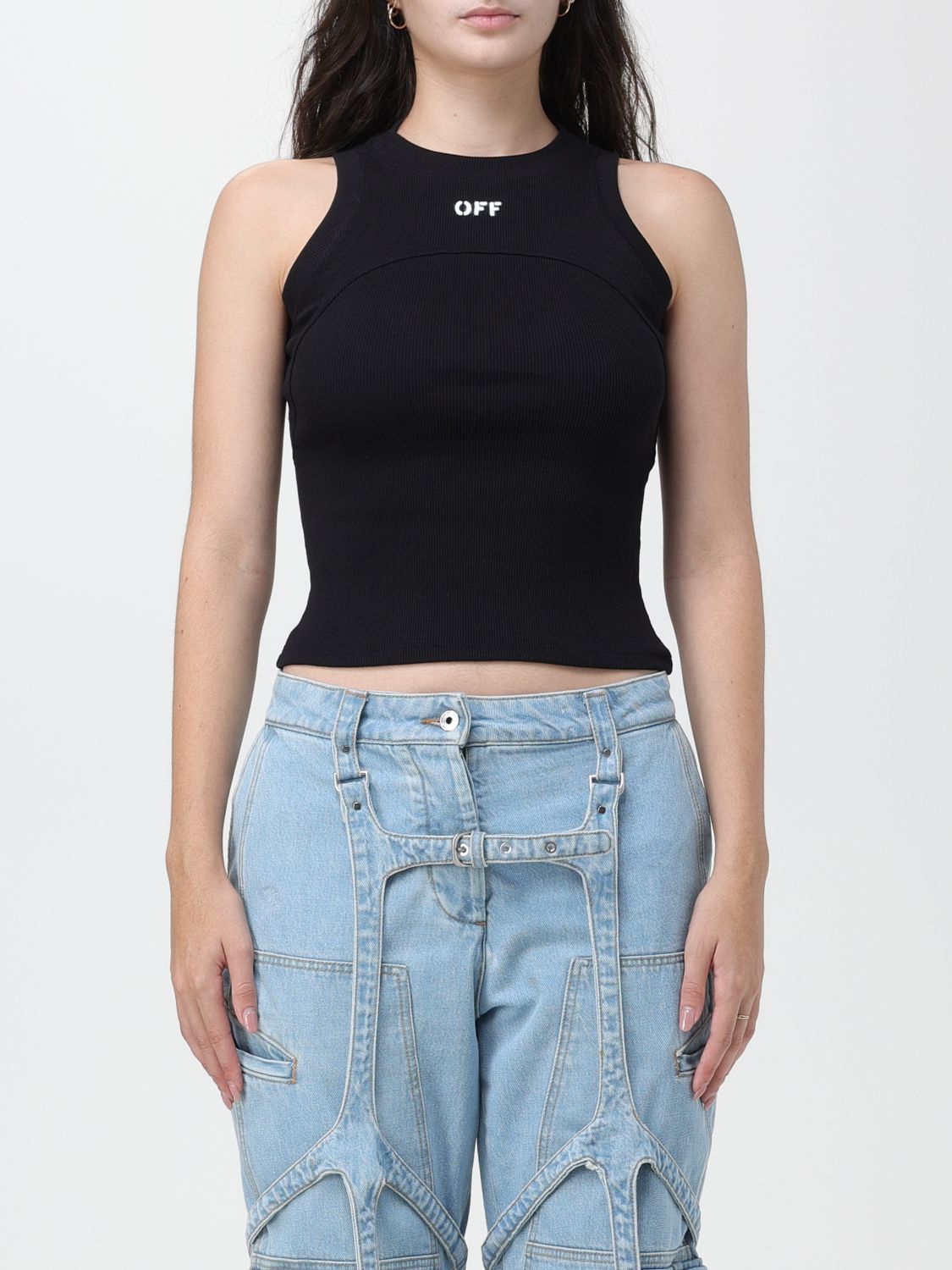 OFF-WHITE Top OFF-WHITE Woman colour Black