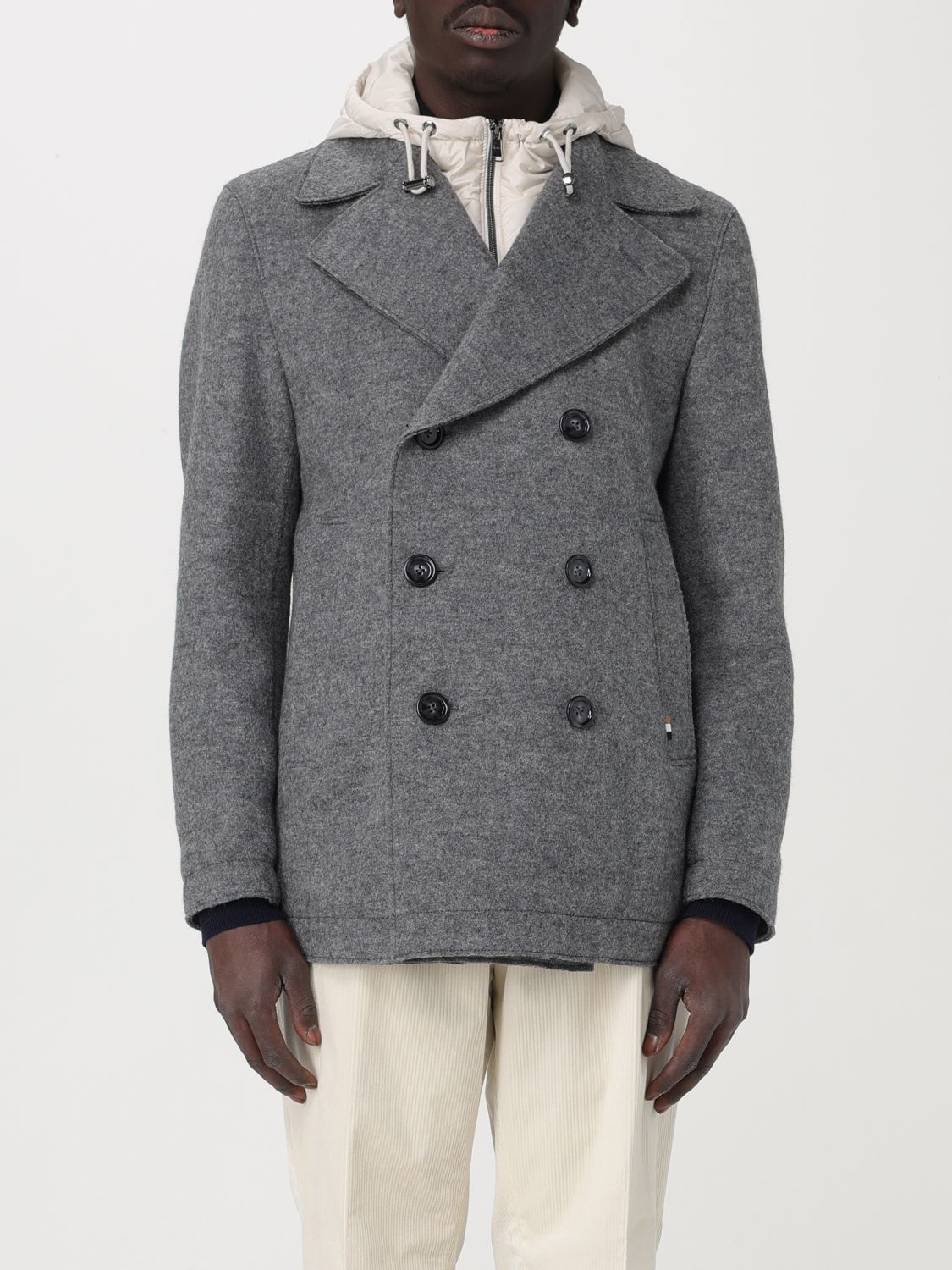 BOSS Coat BOSS Men colour Grey