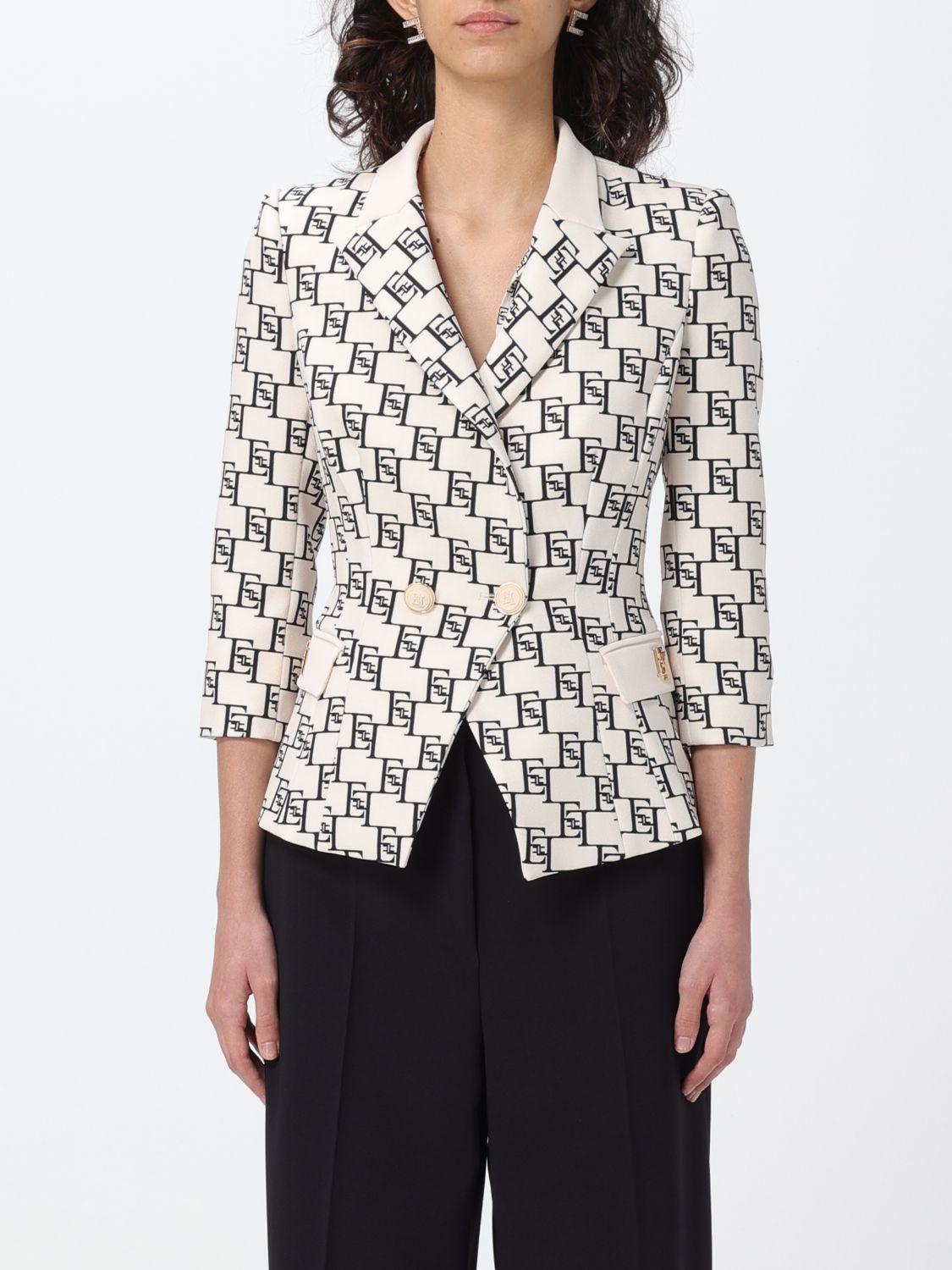 Elisabetta Franchi Blazer ELISABETTA FRANCHI Woman colour Yellow Cream