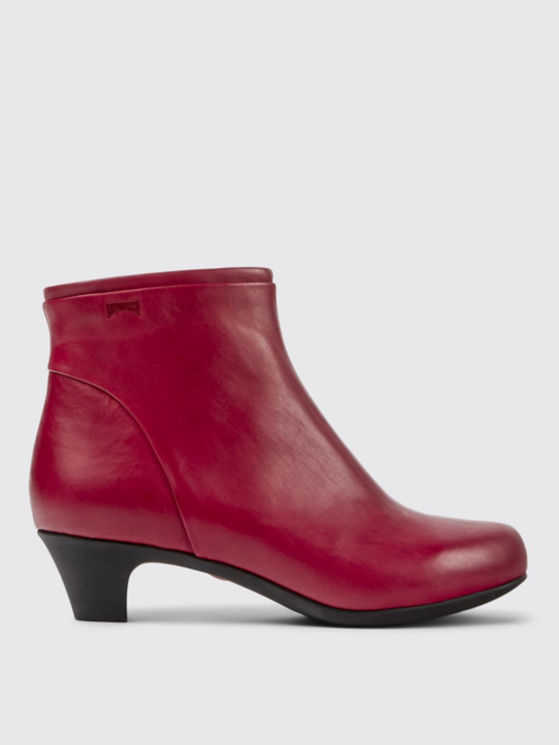 Camper Flat Ankle Boots CAMPER Woman colour Red