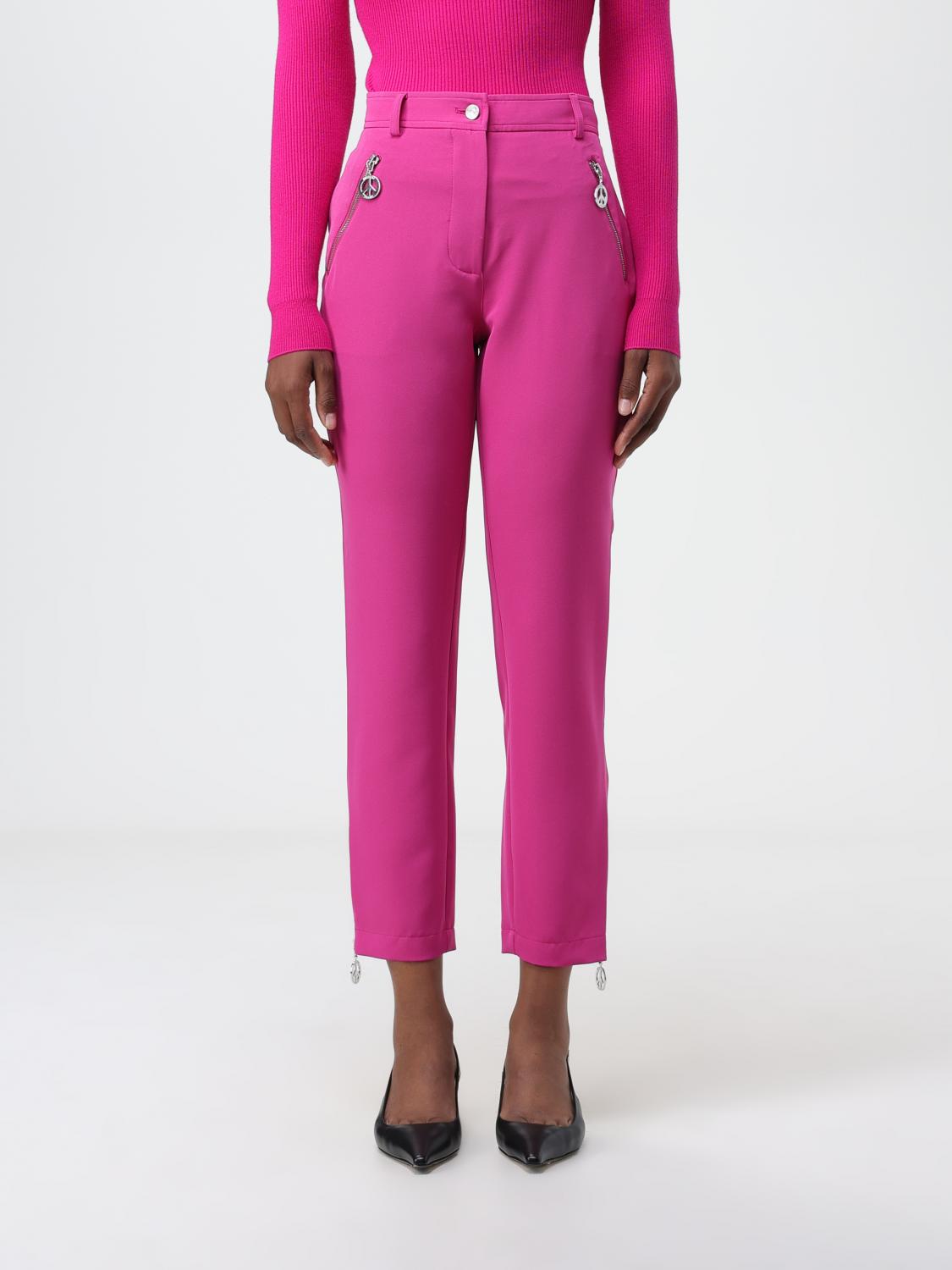 Moschino Jeans Trousers MOSCHINO JEANS Woman colour Fuchsia