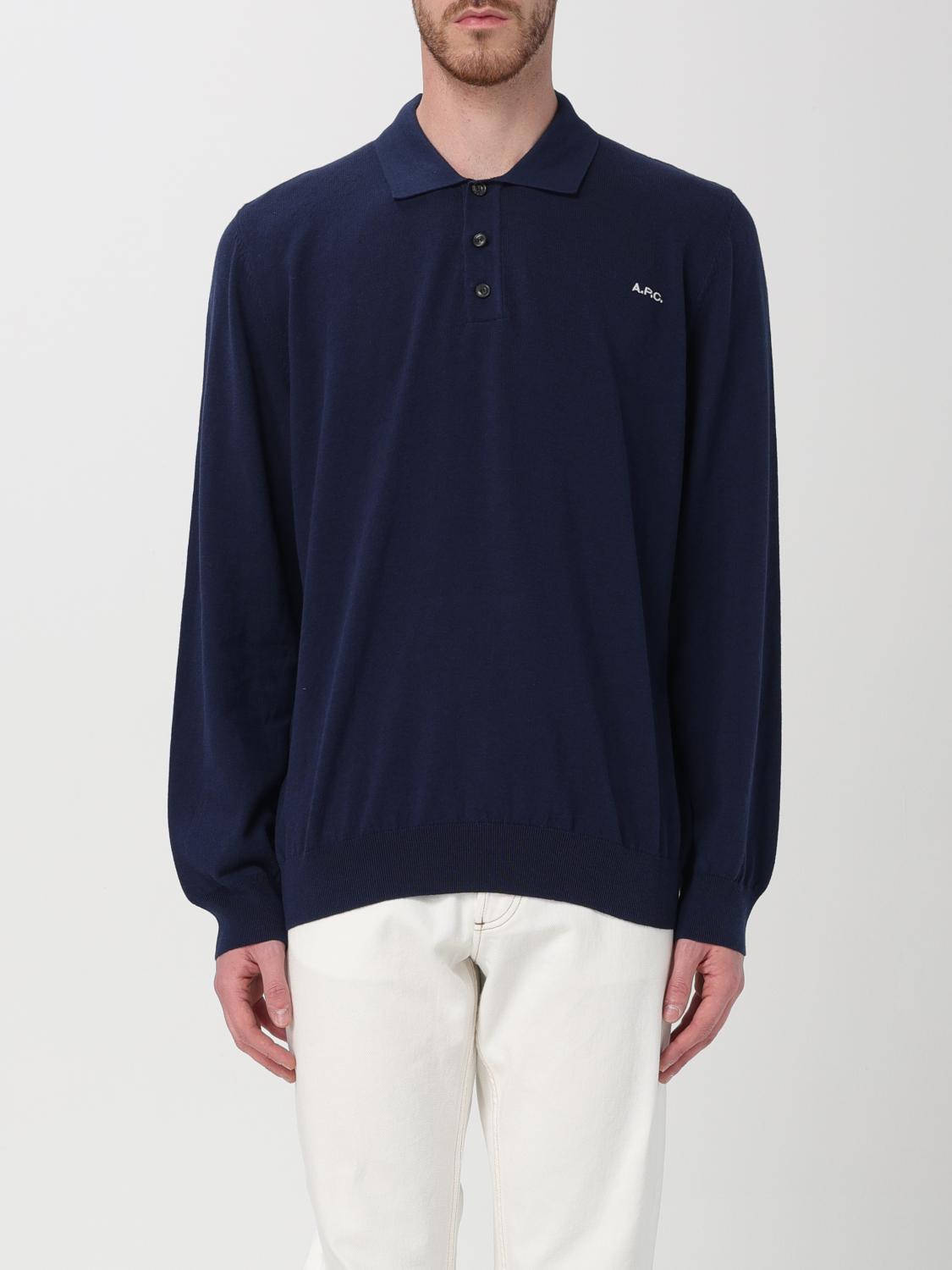 A.P.C. Polo Shirt A.P.C. Men colour Navy