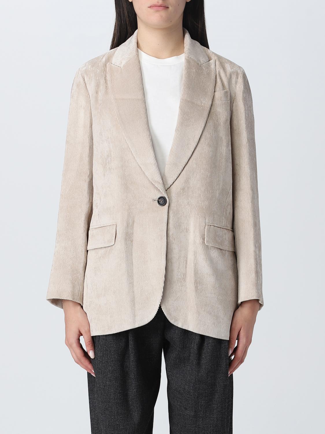 Brunello Cucinelli Blazer BRUNELLO CUCINELLI Woman colour Beige