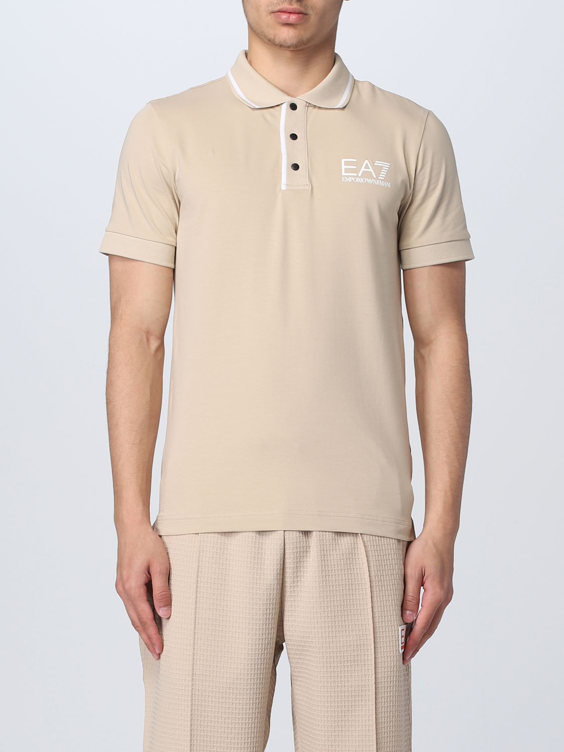 EA7 Polo Shirt EA7 Men colour Beige