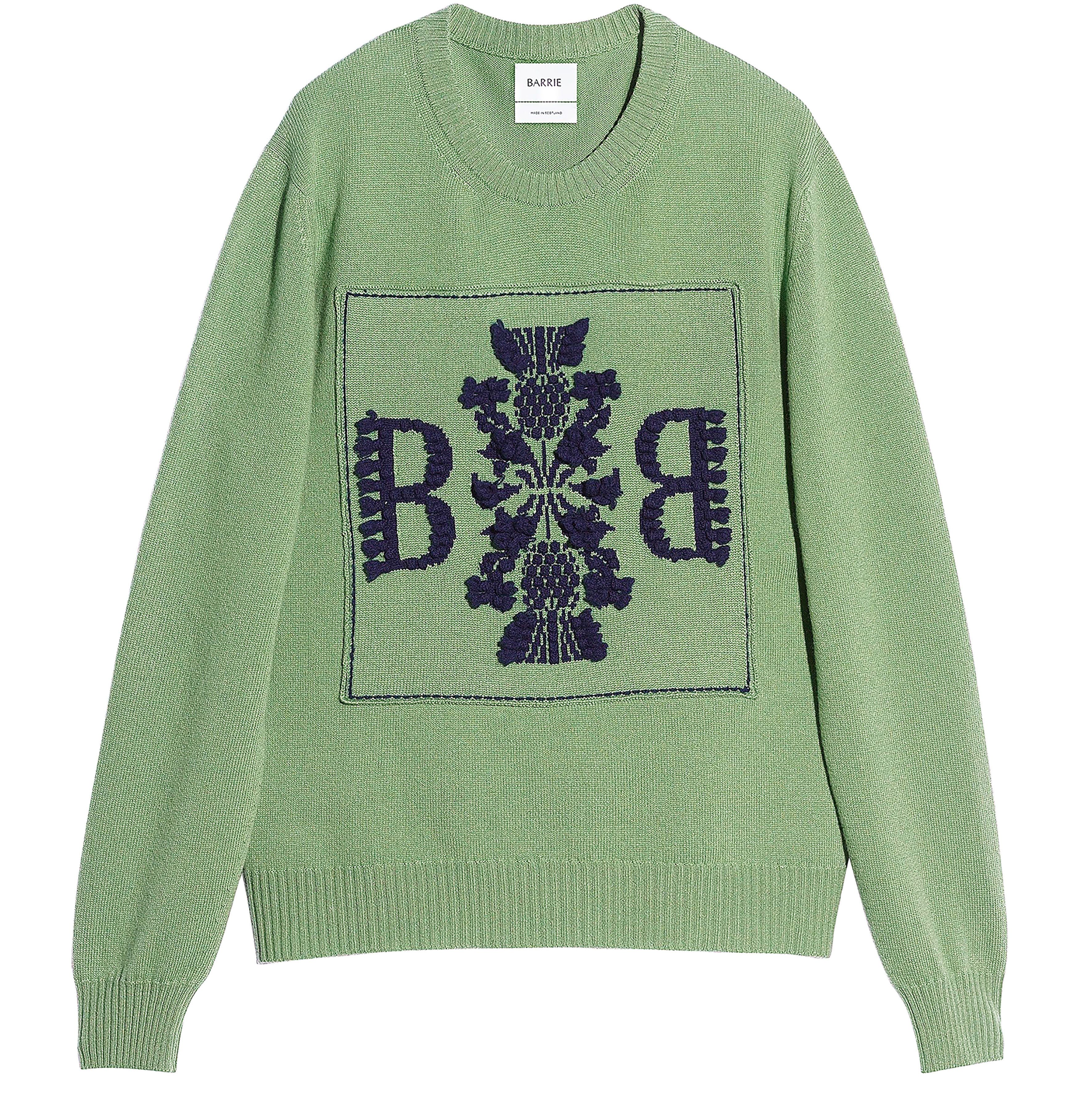 Barrie 3D cashmere logo round-neck jumper