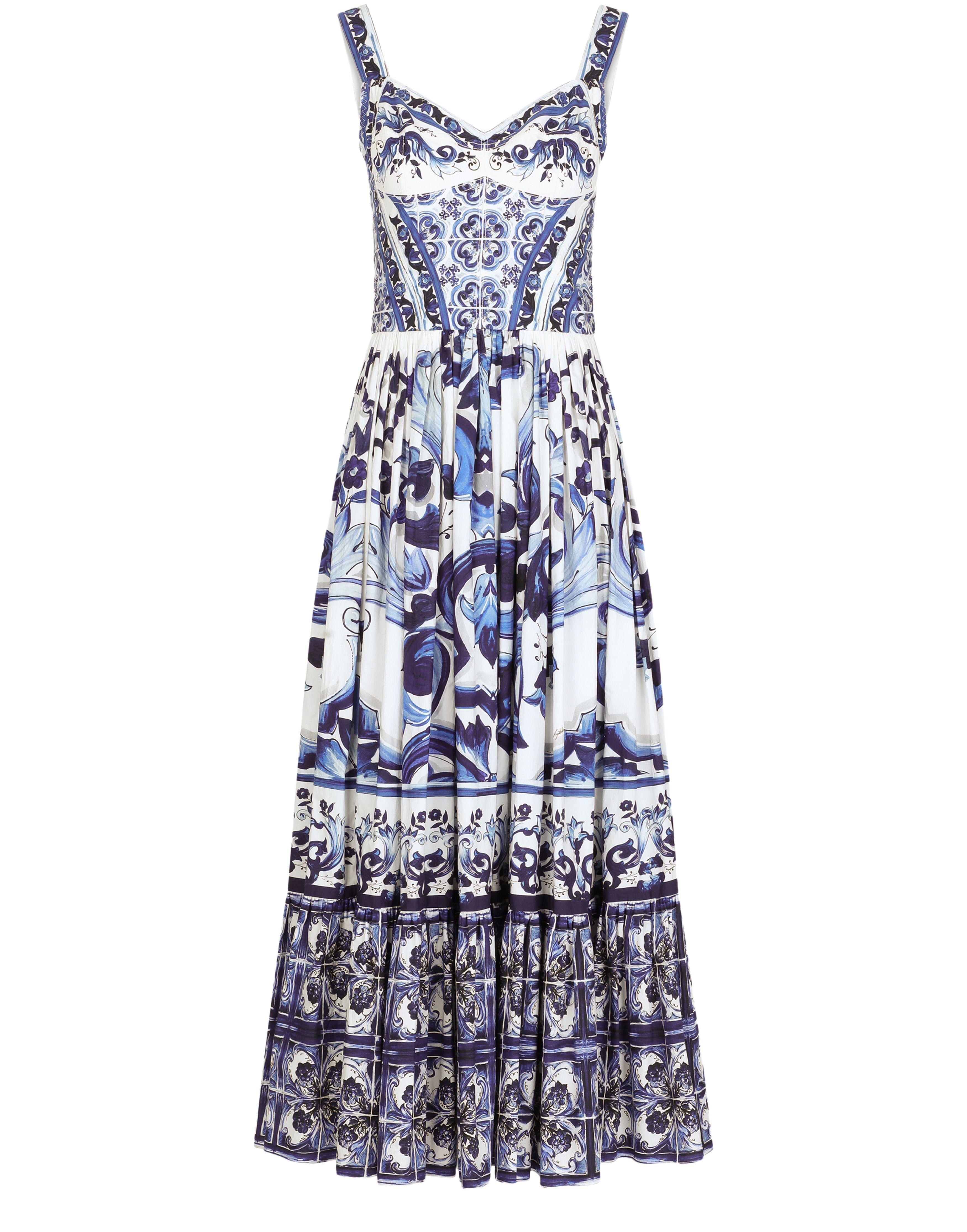 Dolce & Gabbana Majolica calf-length corset dress