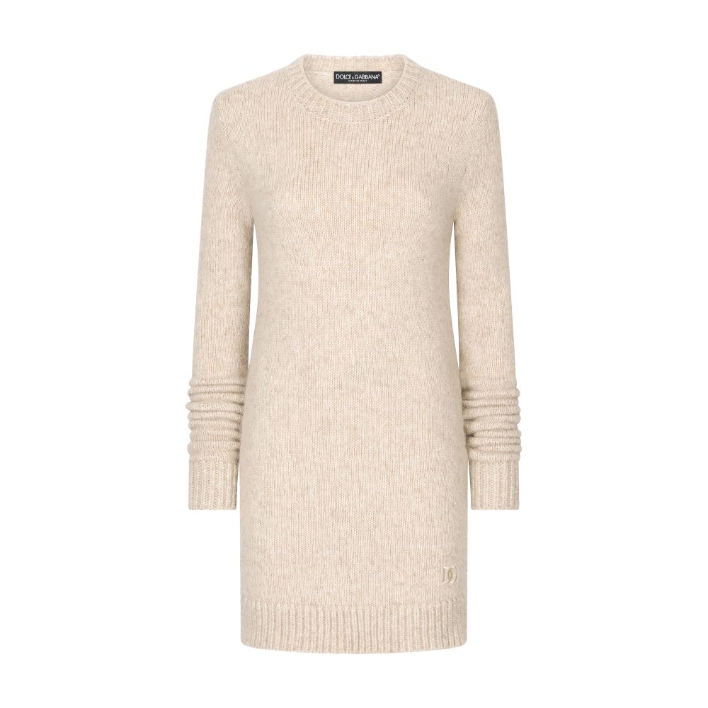 Dolce & Gabbana Llama wool round-neck dress