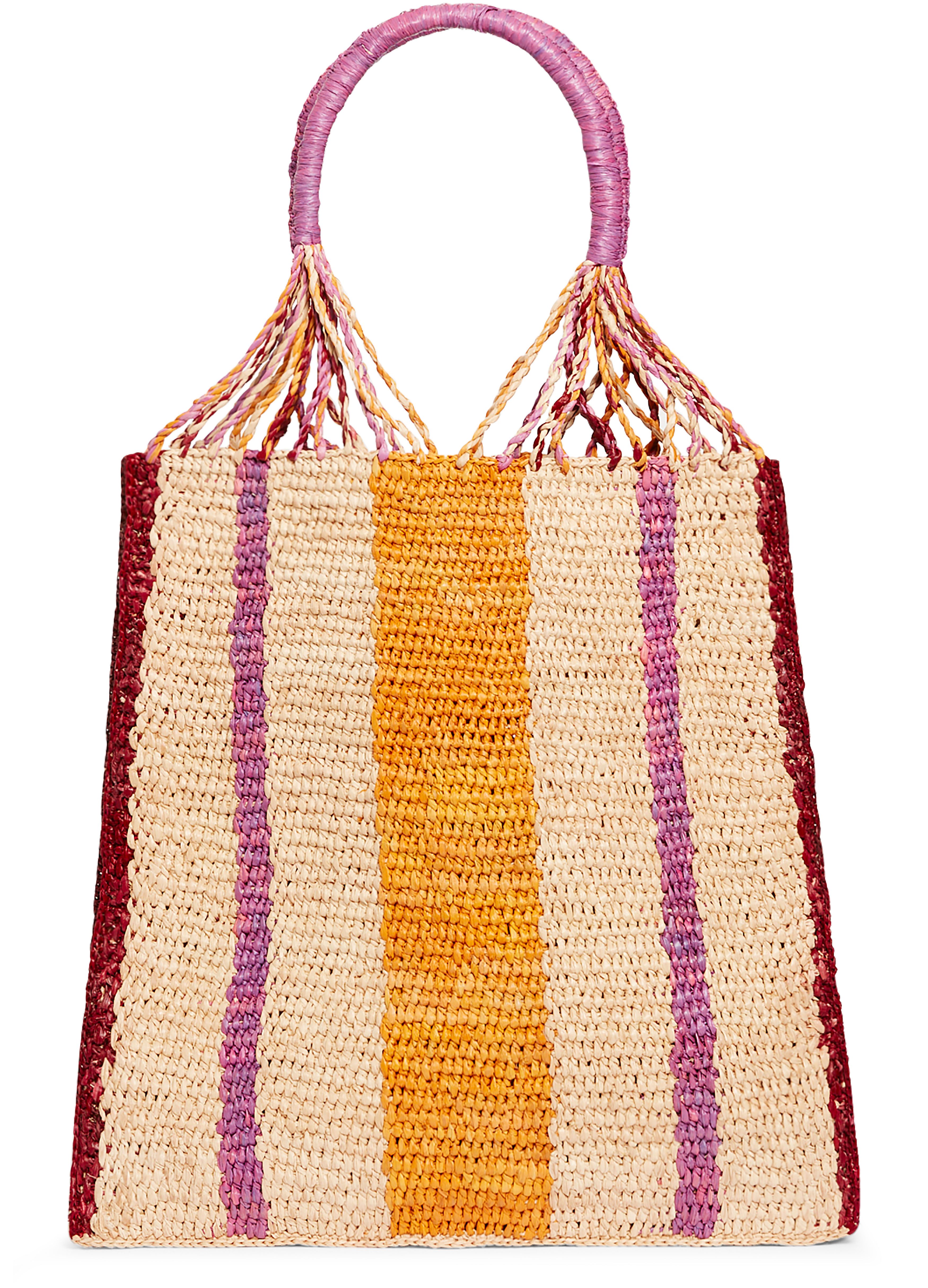  Flat raffia basket