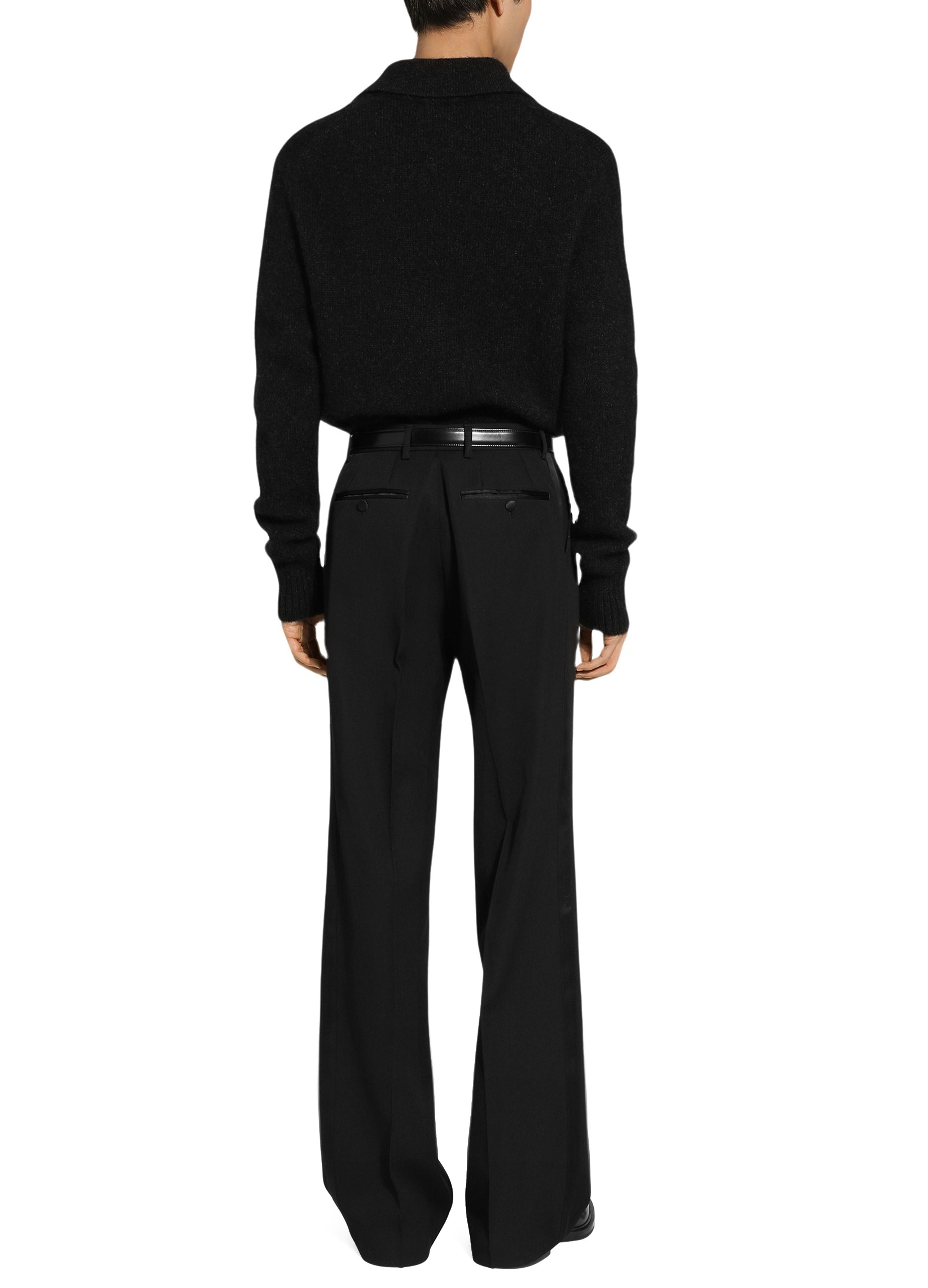 Dolce & Gabbana Long-sleeved wool polo-shirt