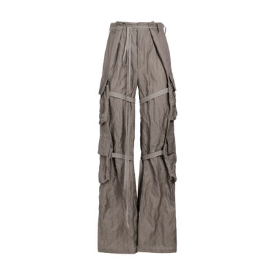 Ann Demeulemeester Florimond cargo pants crumpled cotton viscose