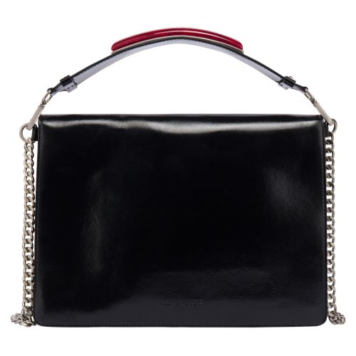 Alberta Ferretti Handle Gem patent nappa leather bag