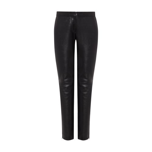 Alberta Ferretti Nappa leather cigarette trousers