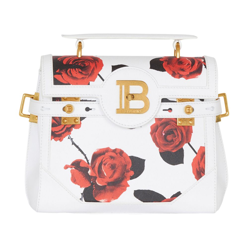 Balmain B-Buzz 23 printed calfskin leather bag