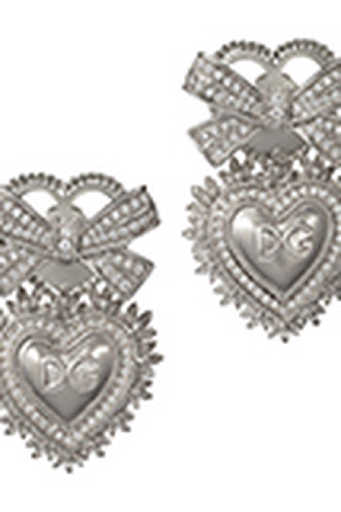 Dolce & Gabbana Devotion earrings in white gold with diamonds