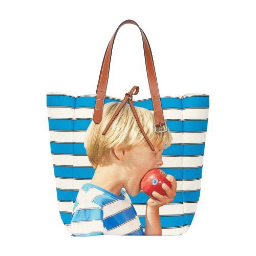  Belt Tote Bag With Boy With Apple Motif