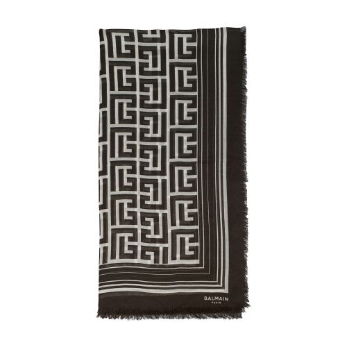 Balmain Balmain monogrammed modal scarf