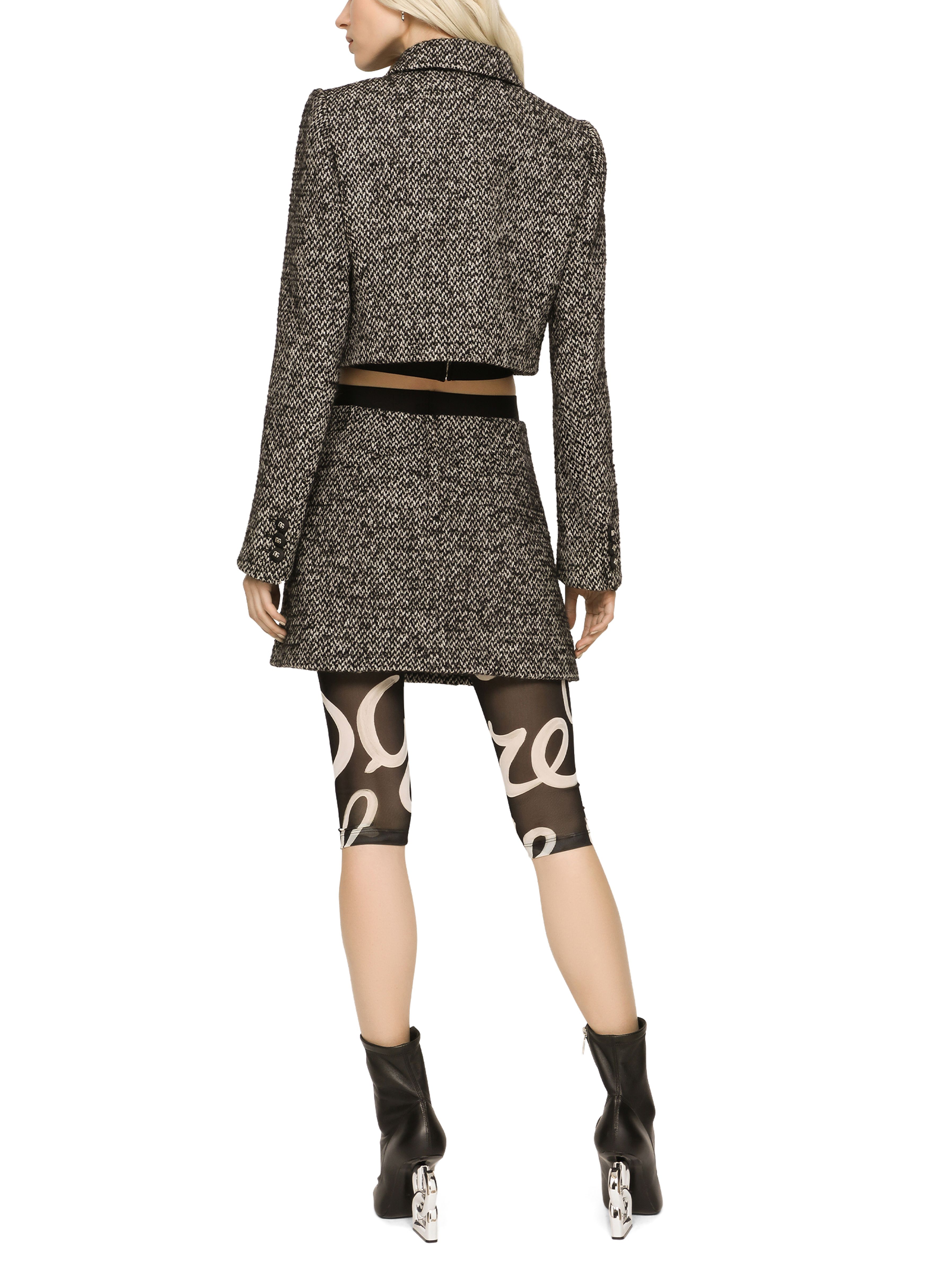 Dolce & Gabbana Short speckled tweed skirt