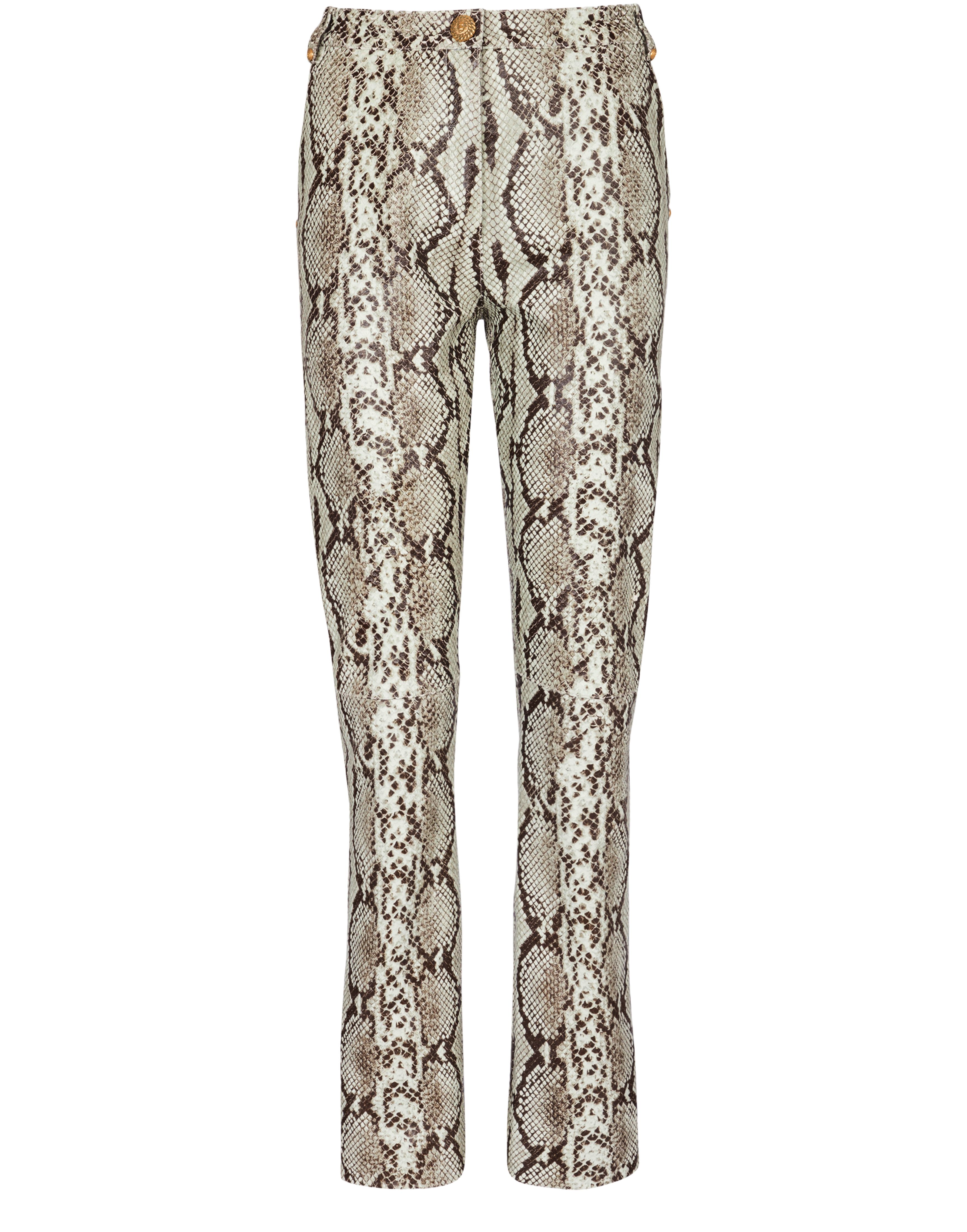 Balmain Snakeskin-effect leather pants