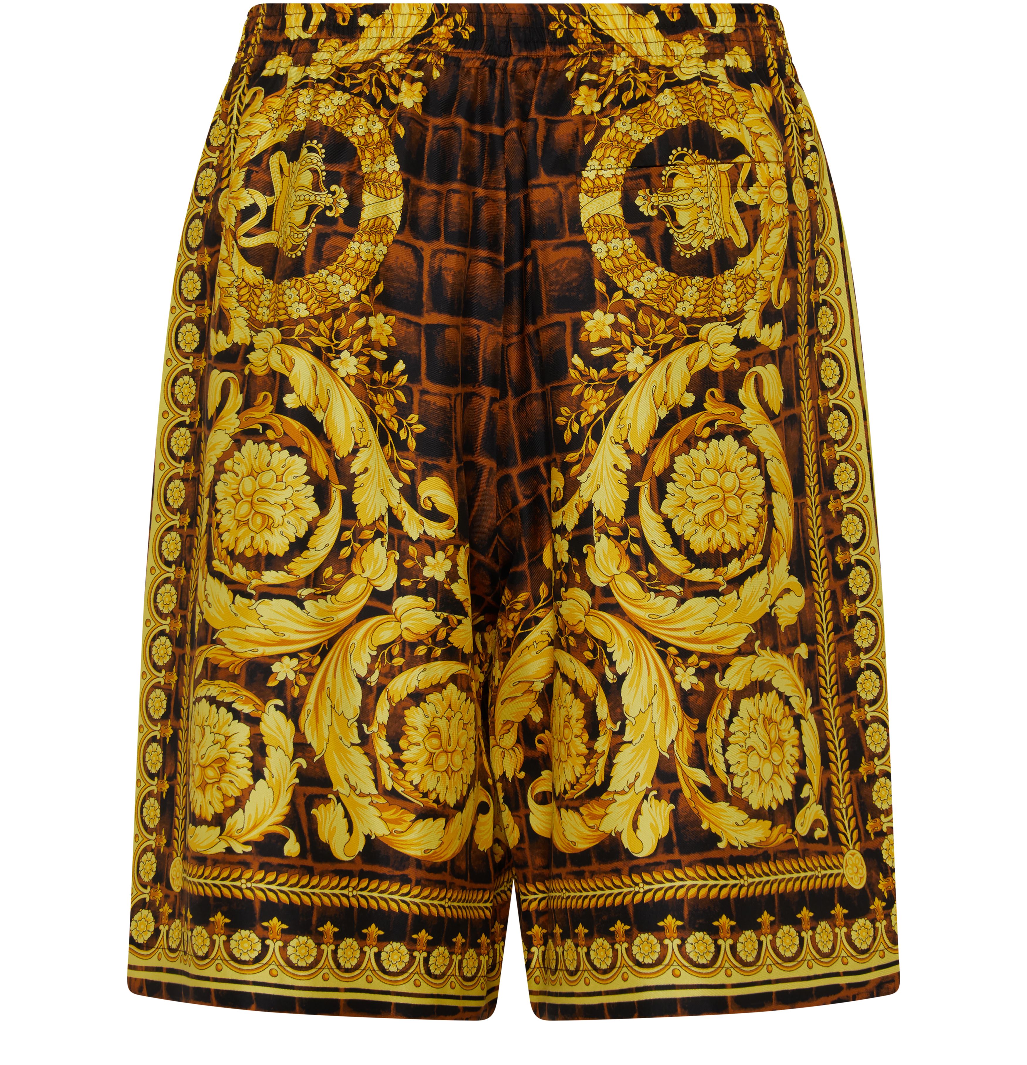 Versace Baroccodile silk shorts