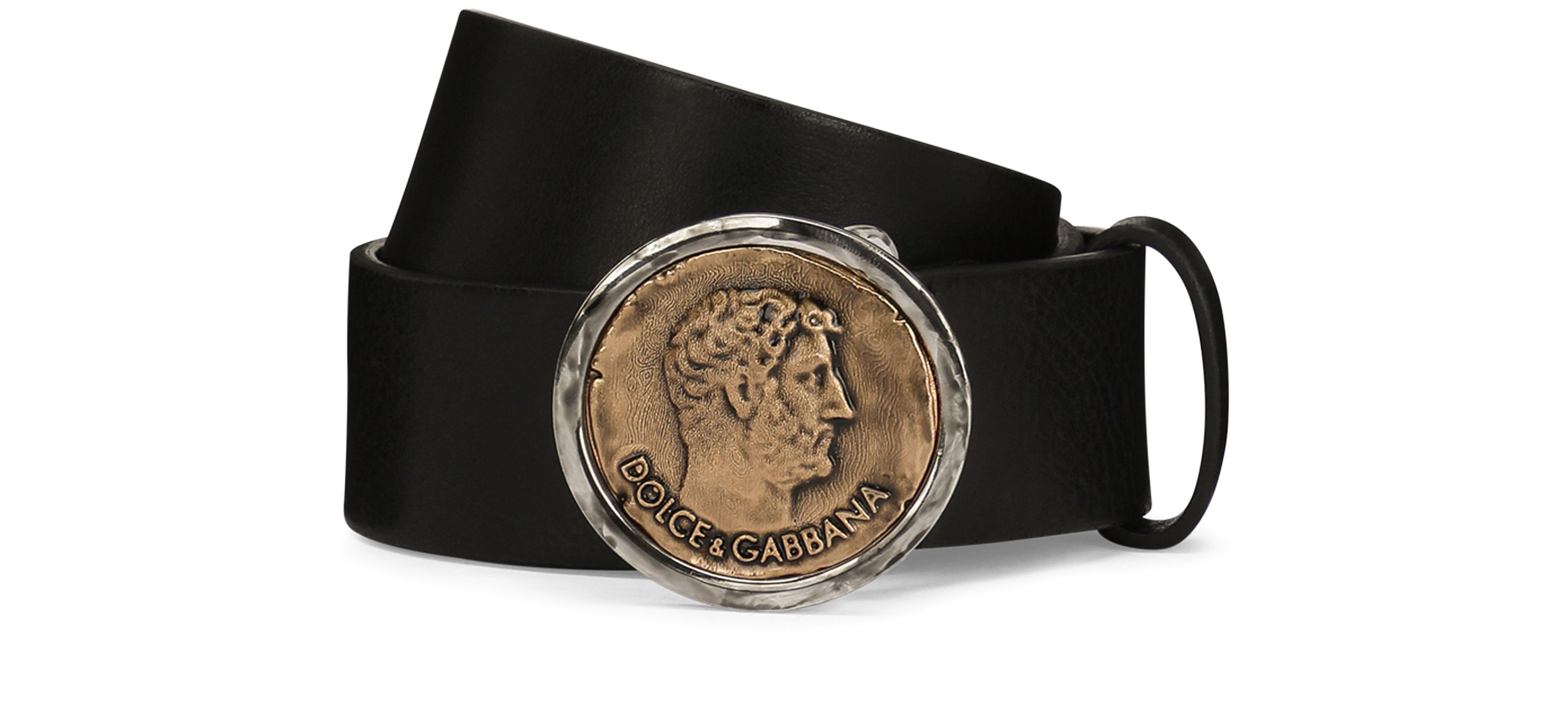 Dolce & Gabbana Logo Coin Leather Belt