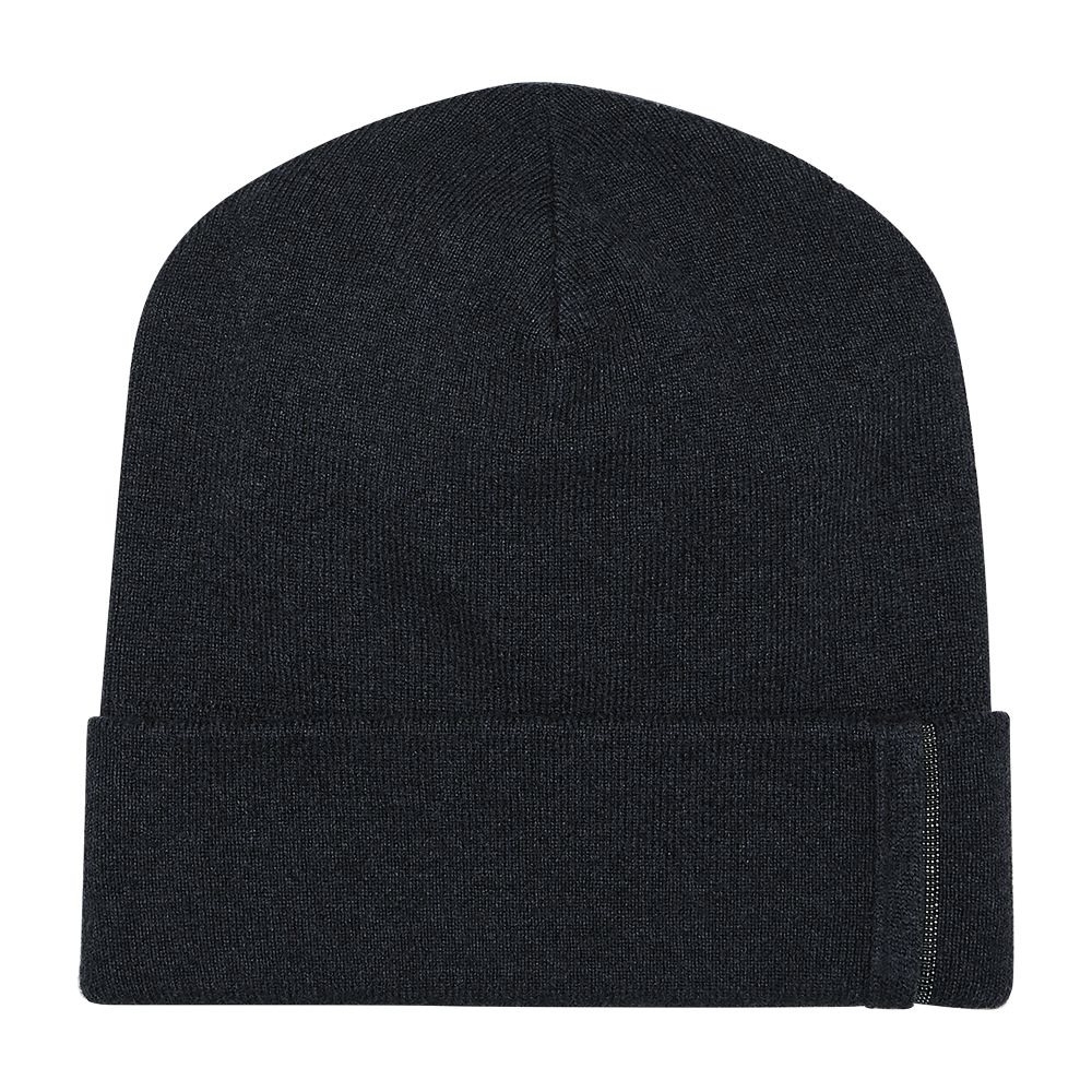 Brunello Cucinelli Cashmere knit beanie with Monile