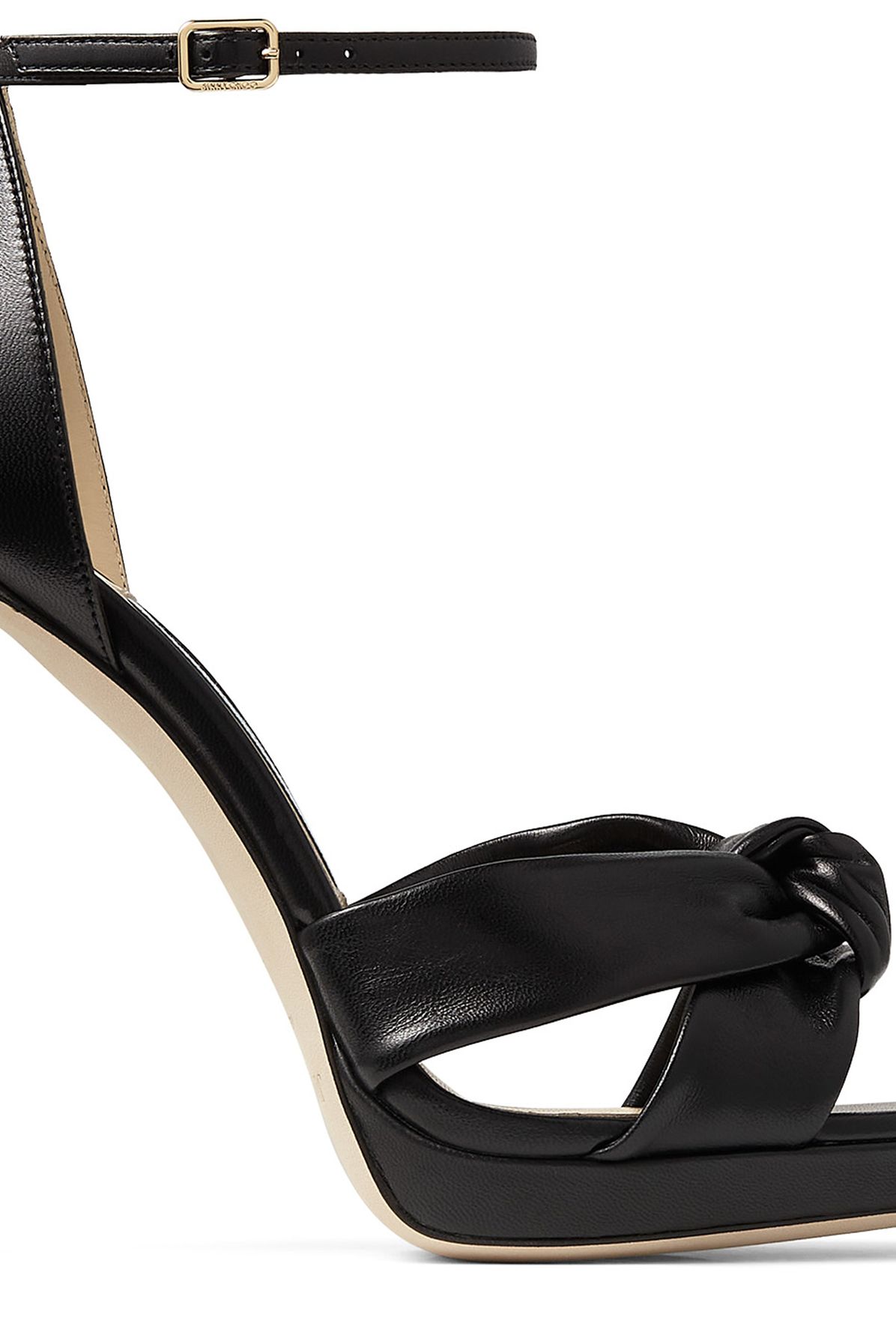 Jimmy Choo Rosie 120 Black Nappa Leather Platform Sandals