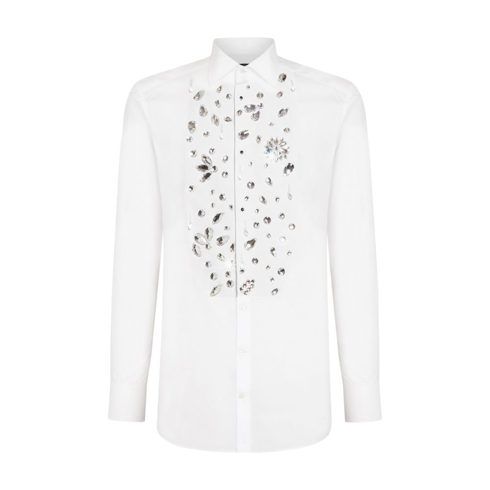 Dolce & Gabbana Gold-fit tuxedo shirt