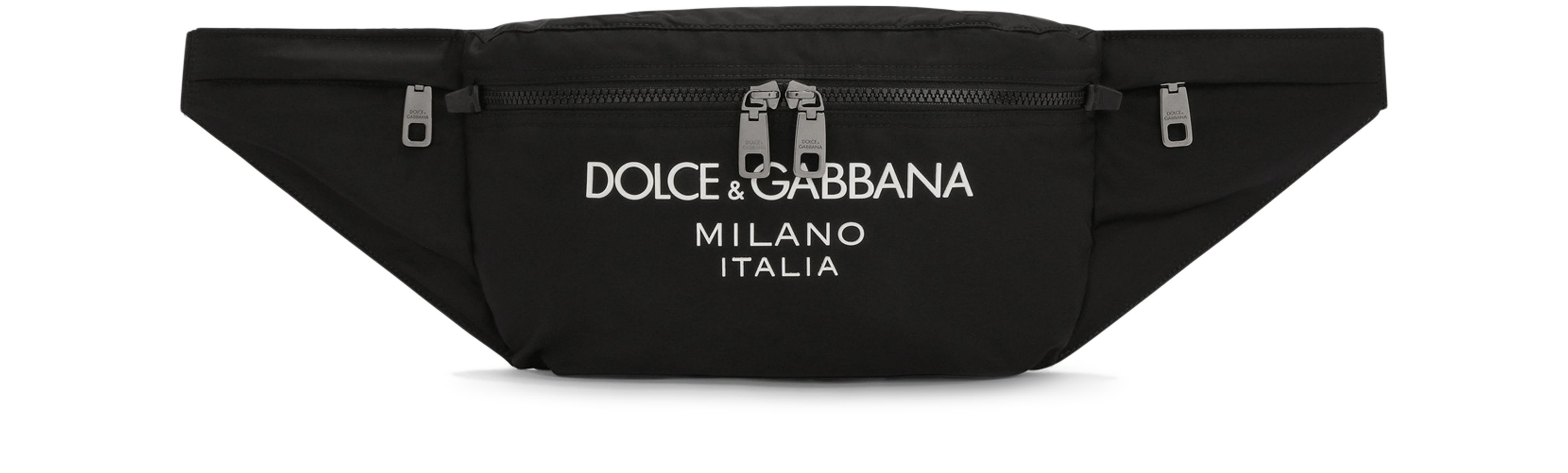 Dolce & Gabbana Nylon belt bag with rubberized logo