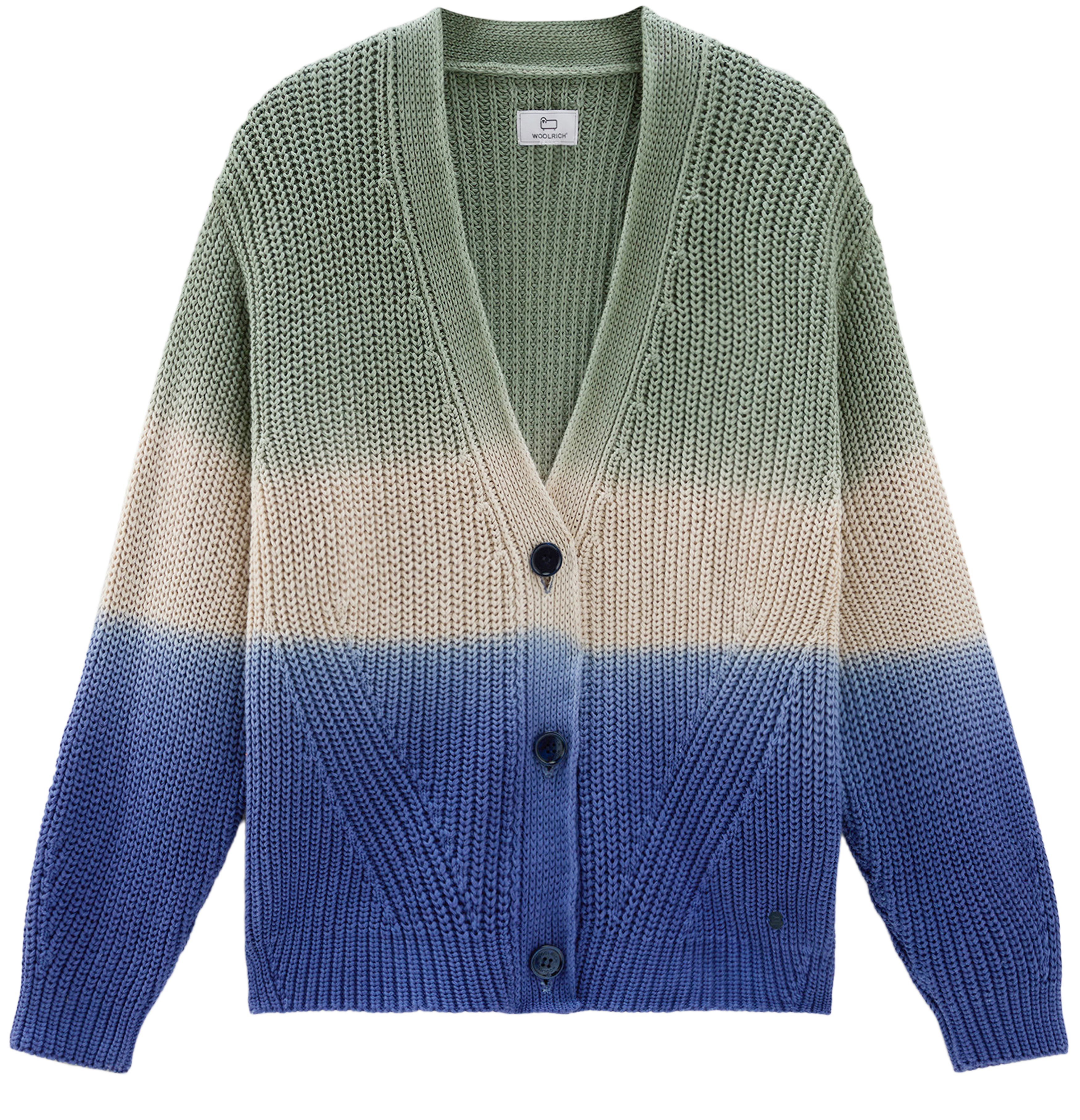 Woolrich Garment-dyed cardigan in pure cotton