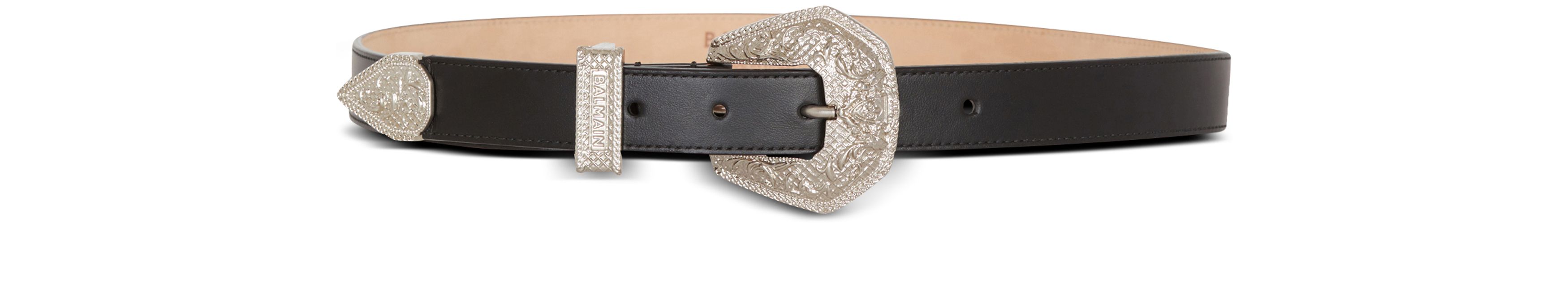 Balmain Leather Western Belt