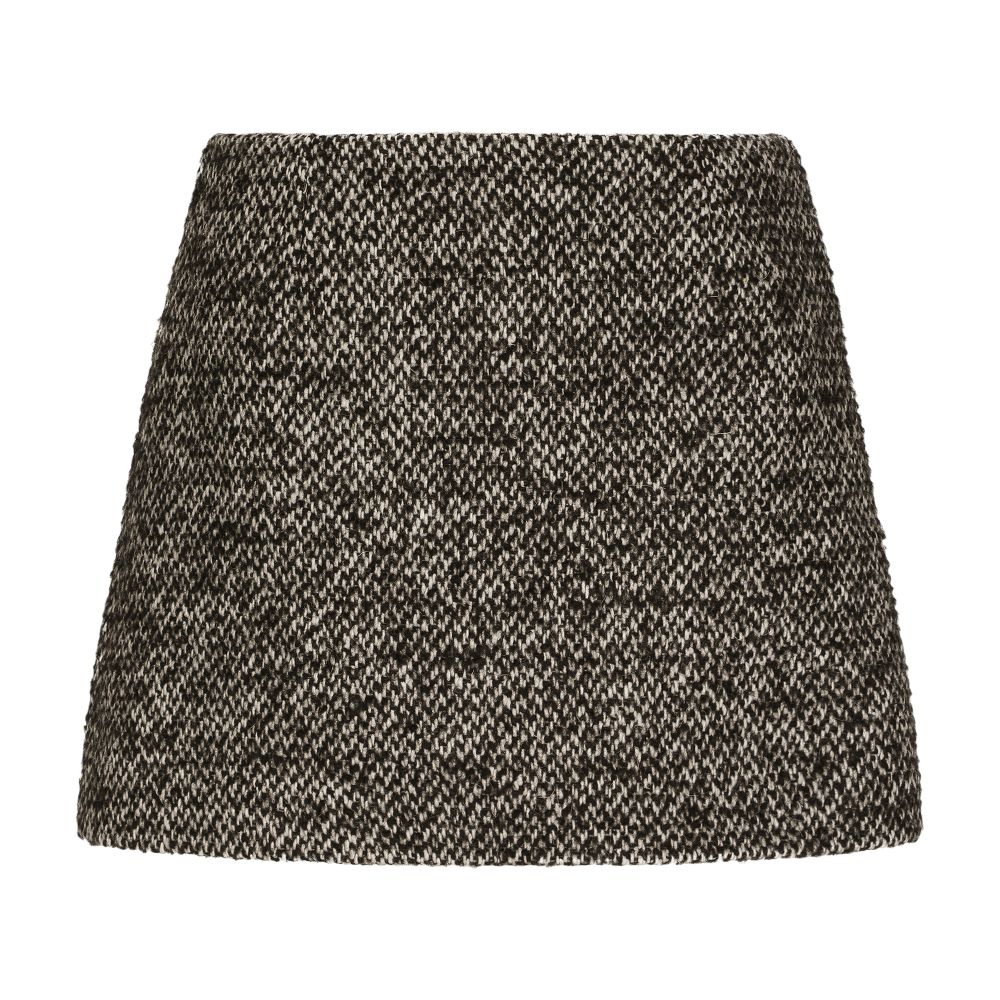 Dolce & Gabbana Short speckled tweed skirt