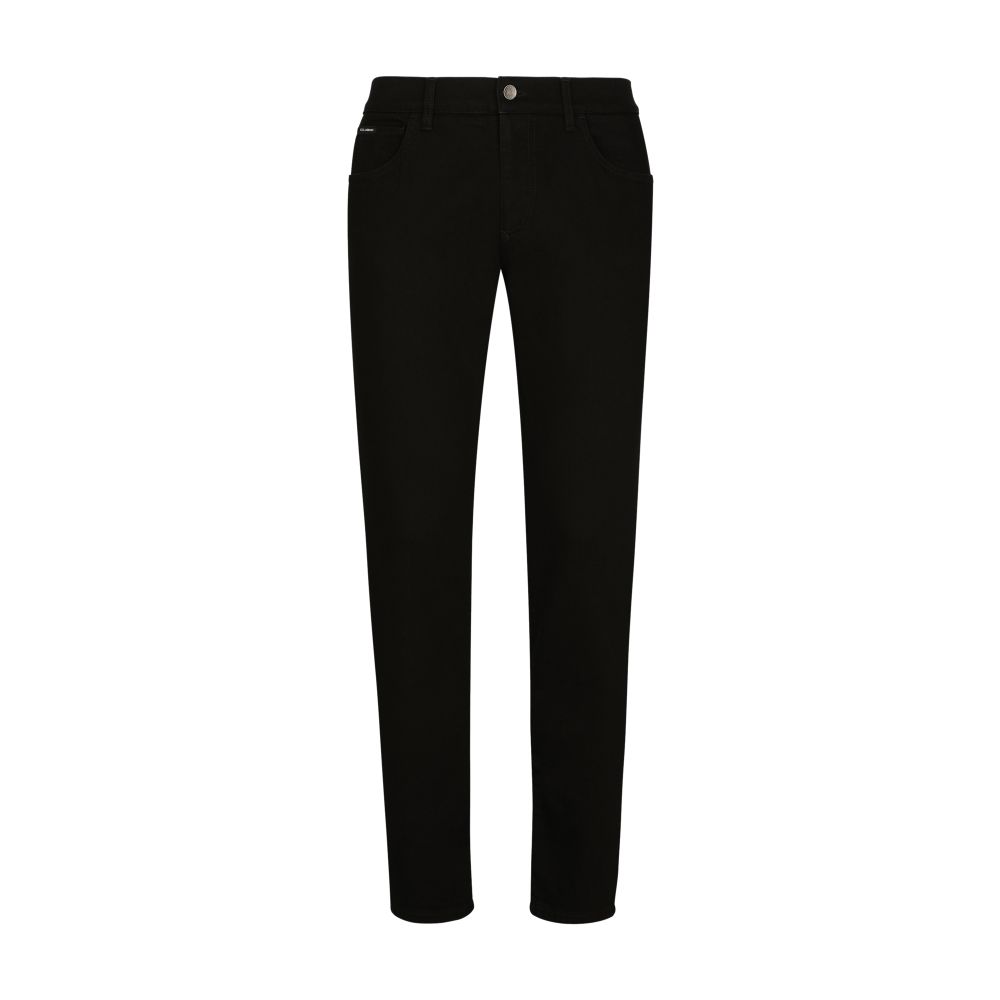 Dolce & Gabbana Washed black slim-fit stretch jeans