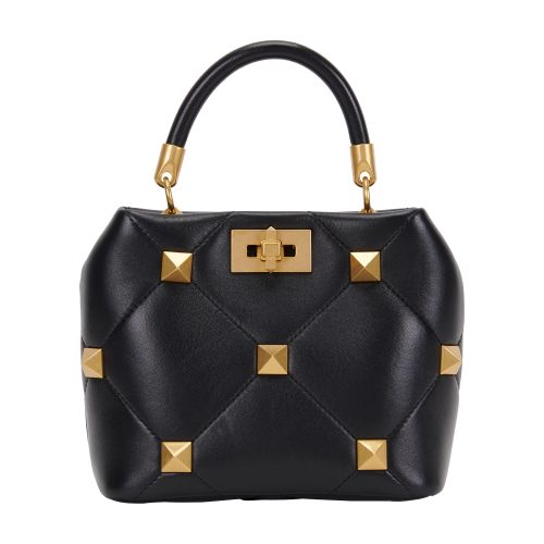 VALENTINO GARAVANI Small Roman Stud The Handle Bag in nappa